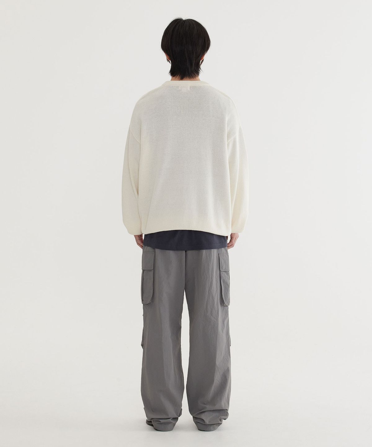 커버낫(COVERNAT) 세미와이드 나일론 파라슈트 팬츠 Gray