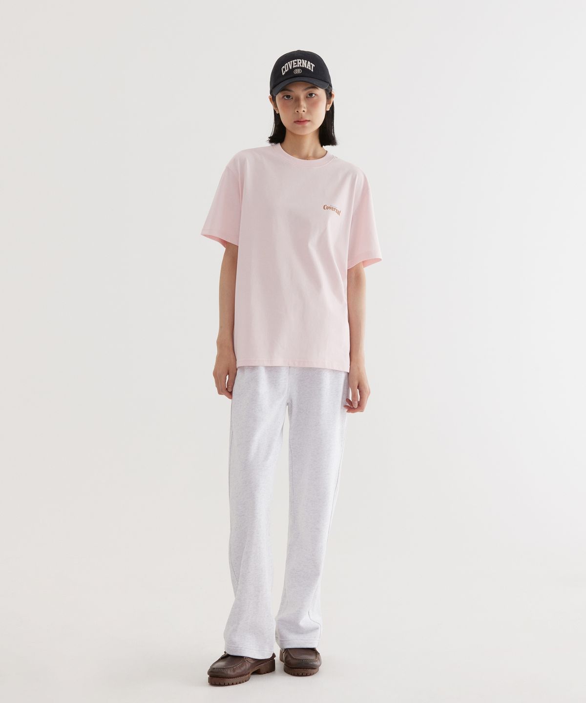 커버낫(COVERNAT) 세미와이드 어센틱 스웻 팬츠 Heather Gray