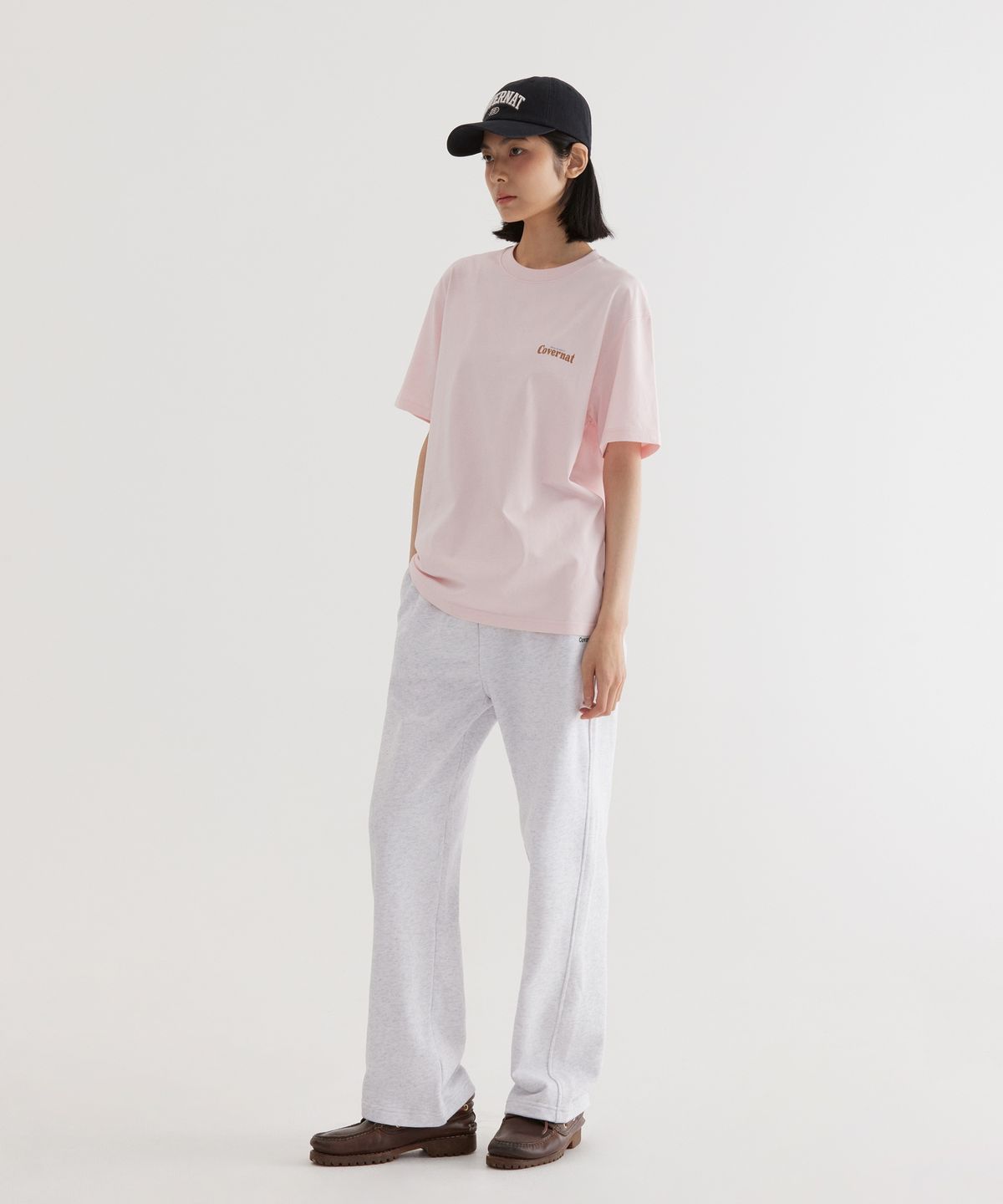 커버낫(COVERNAT) 세미와이드 어센틱 스웻 팬츠 Heather Gray