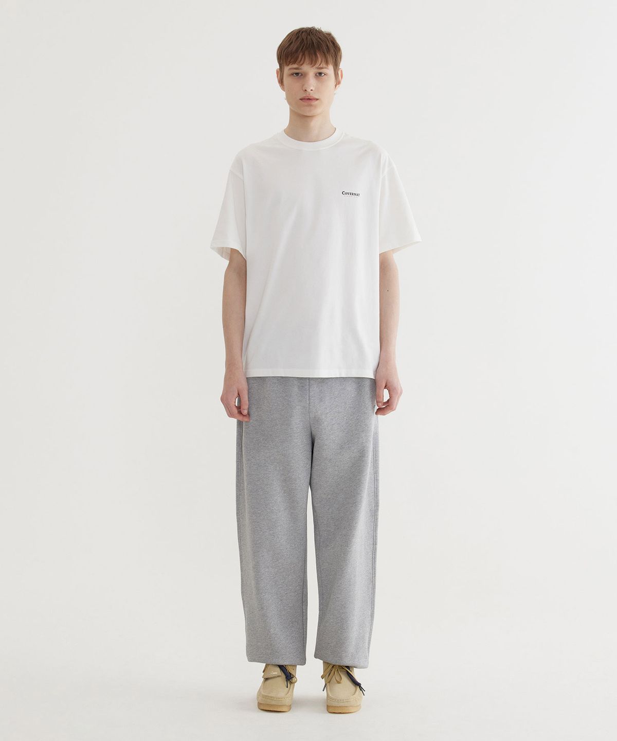 커버낫(COVERNAT) 레귤러 어센틱 스웻 조거 팬츠 Melange Gray