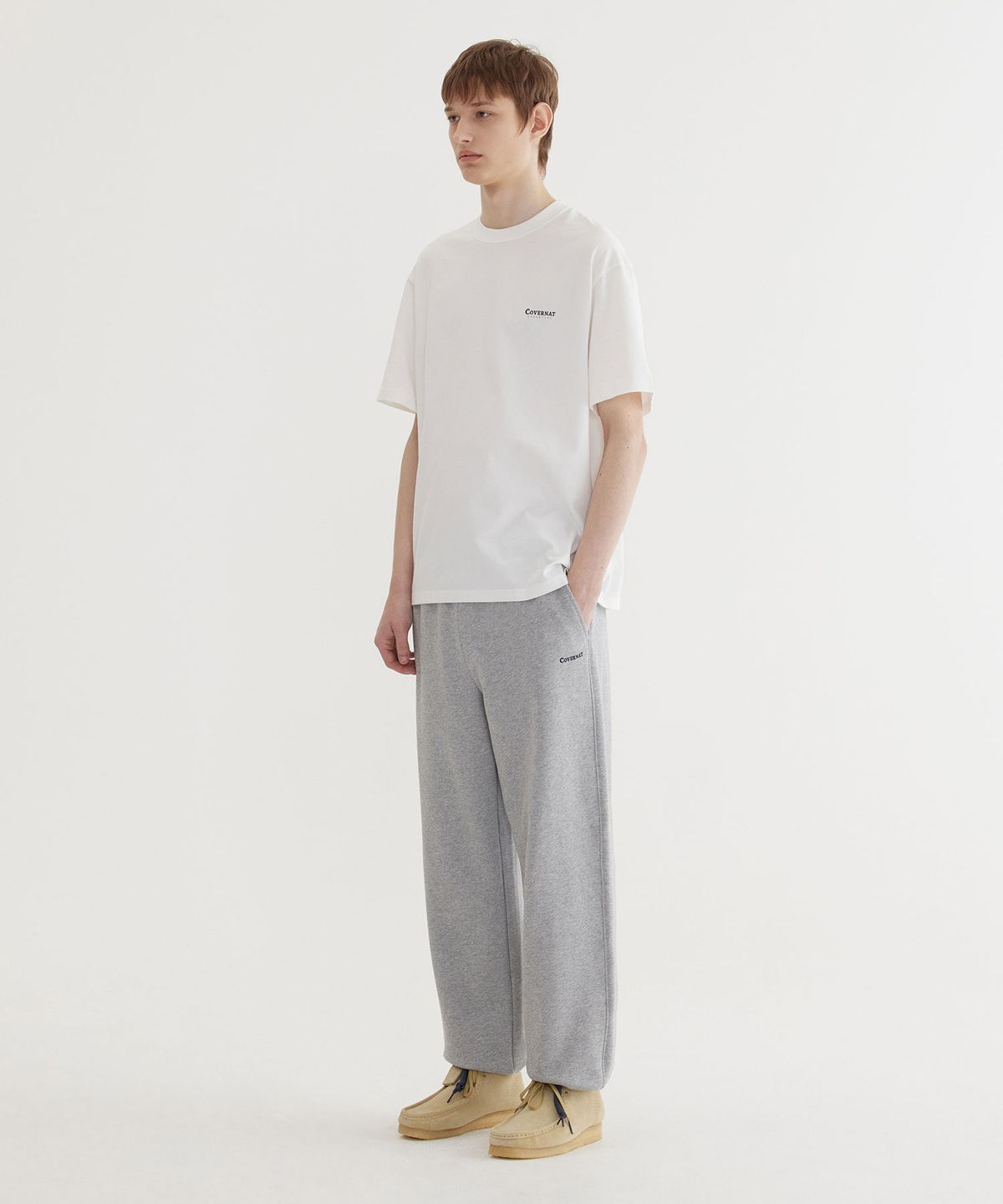 커버낫(COVERNAT) 레귤러 어센틱 스웻 조거 팬츠 Melange Gray