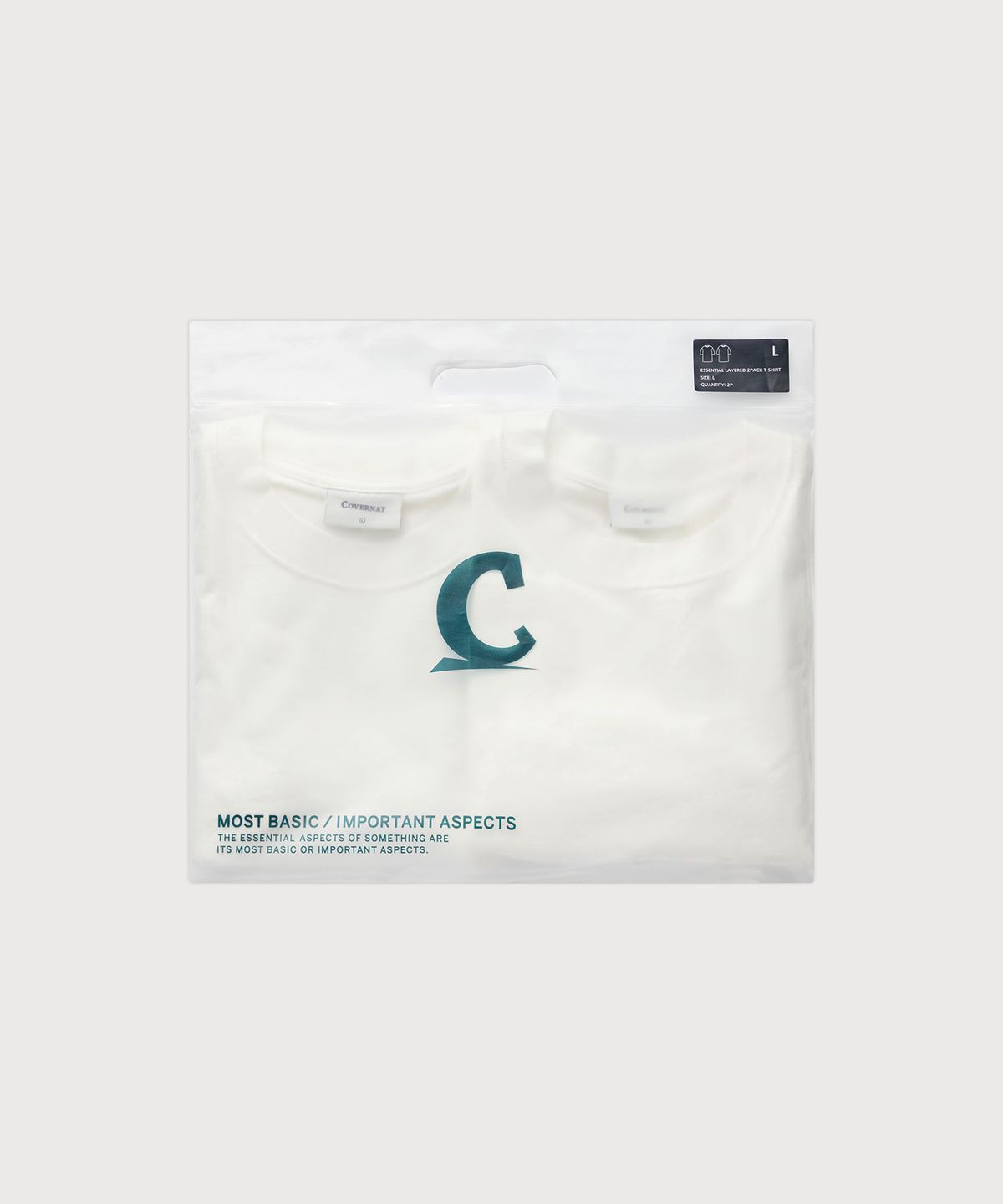 커버낫(COVERNAT) [2PACK] 레이어드 티셔츠 White