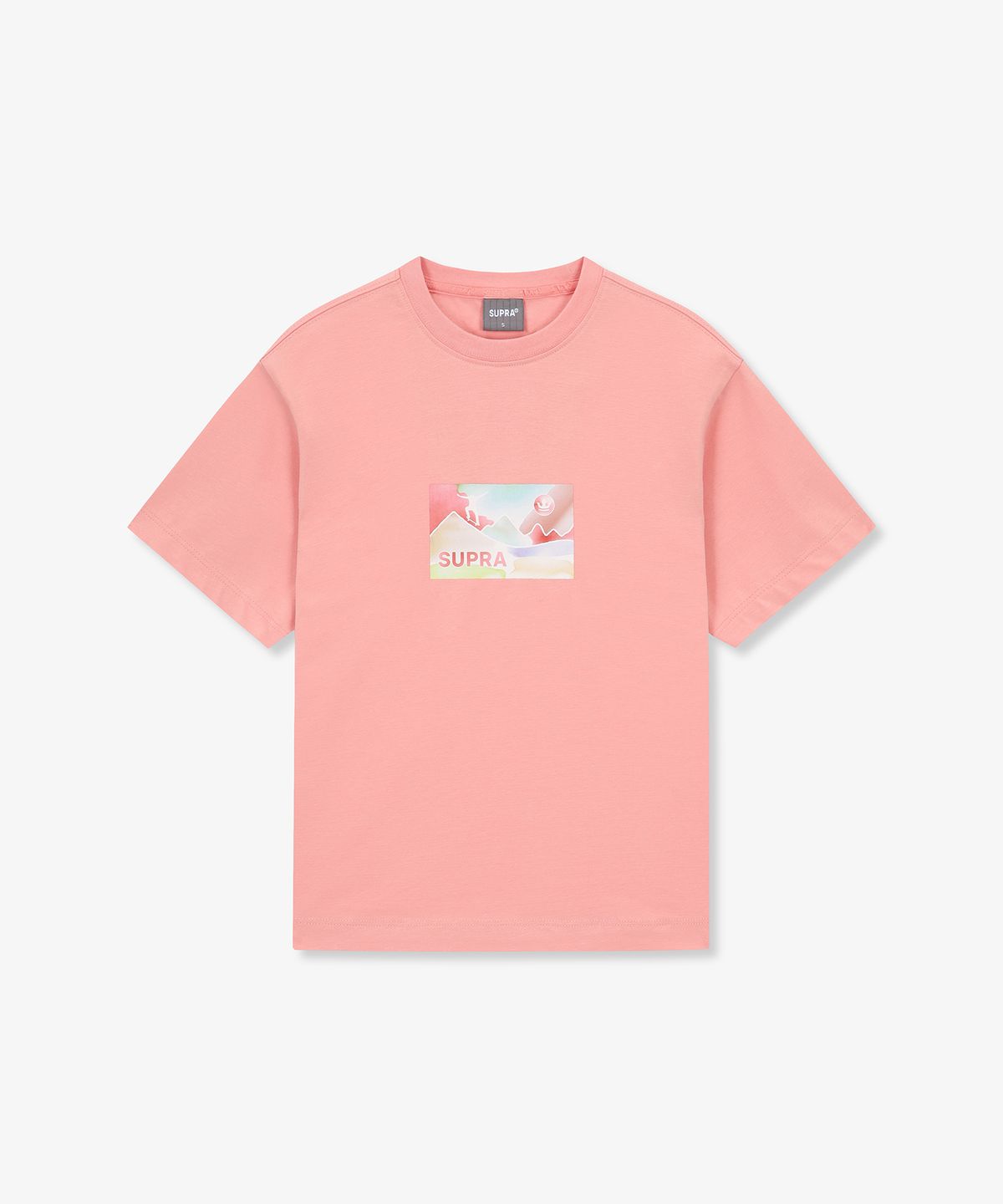 수프라(SUPRA) 여성 박스 그라데이션 반팔 티셔츠(PINK)