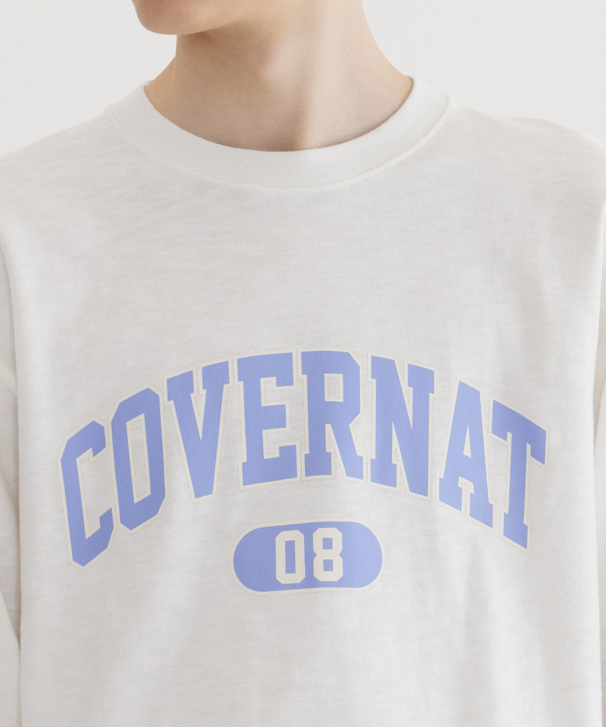 커버낫(COVERNAT) 슬럽 아치 로고 롱슬리브 White