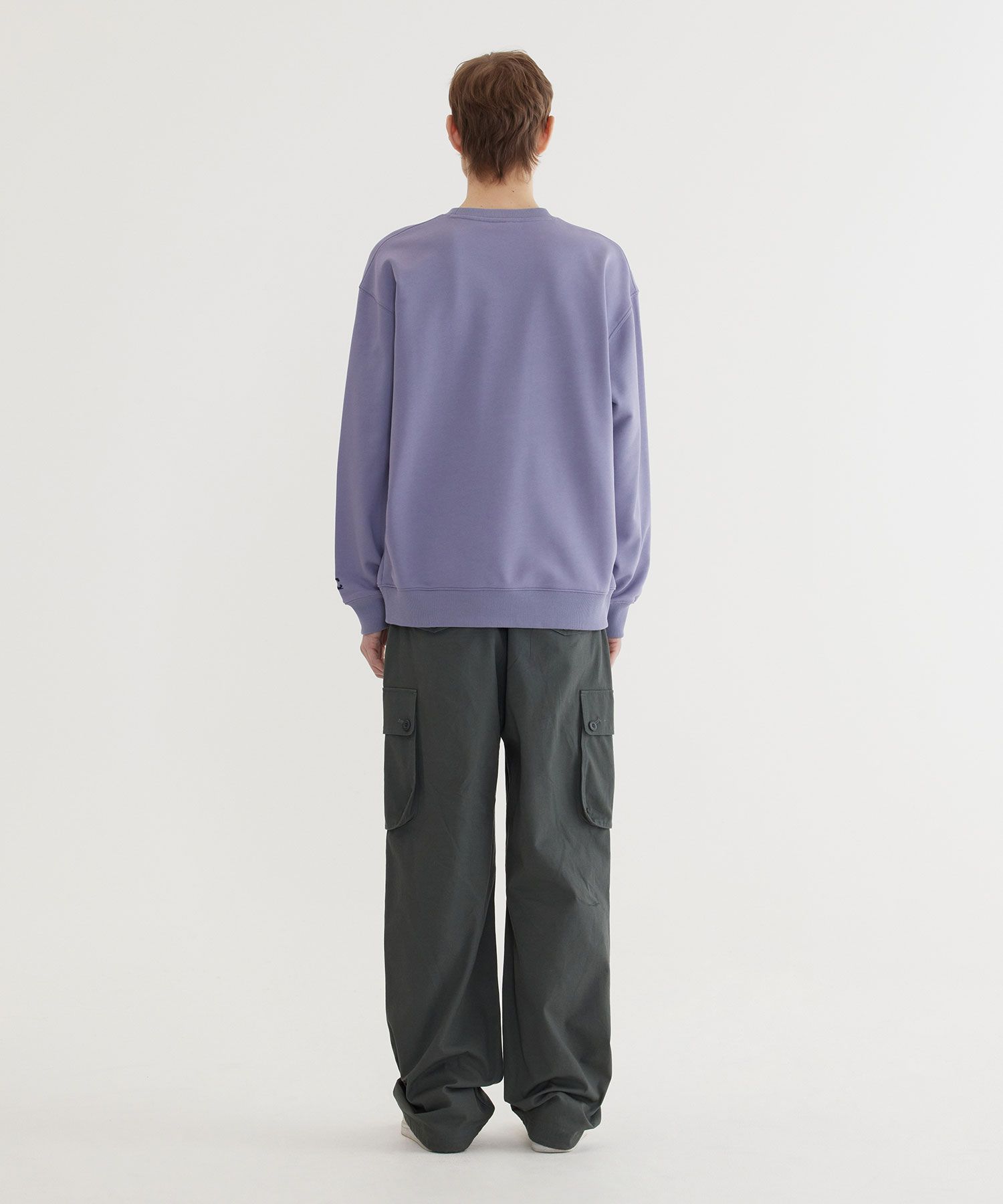 MUSINSA | COVERNAT Arch Logo Man to Man Purple