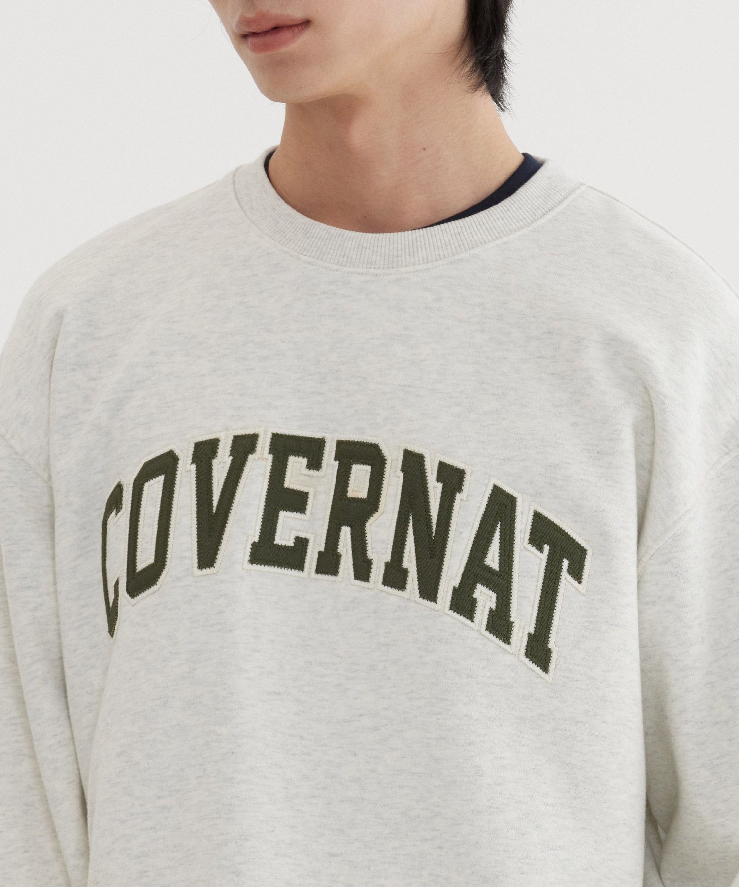 スウェット・トレーナー COVERNAT Arch Logo Man to Man Oatmeal MUSINSA公式 | COVERNAT Arch Logo Man to Man Oatmeal