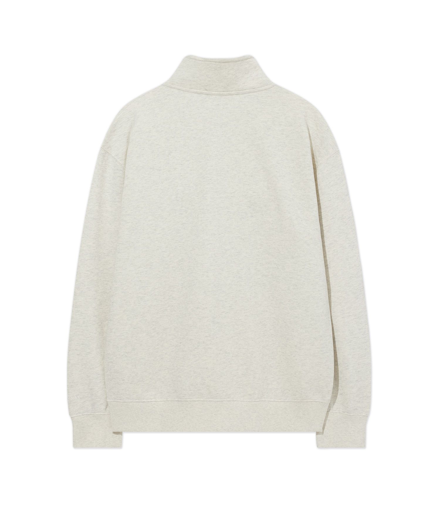 MUSINSA | COVERNAT C Logo Half Zip-up Man to Man Oatmeal