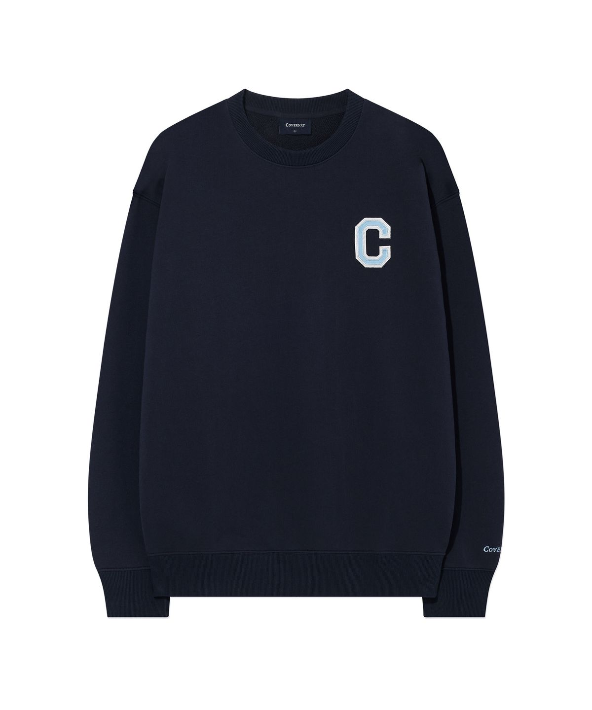 커버낫(COVERNAT) C 로고 맨투맨 Dark Navy