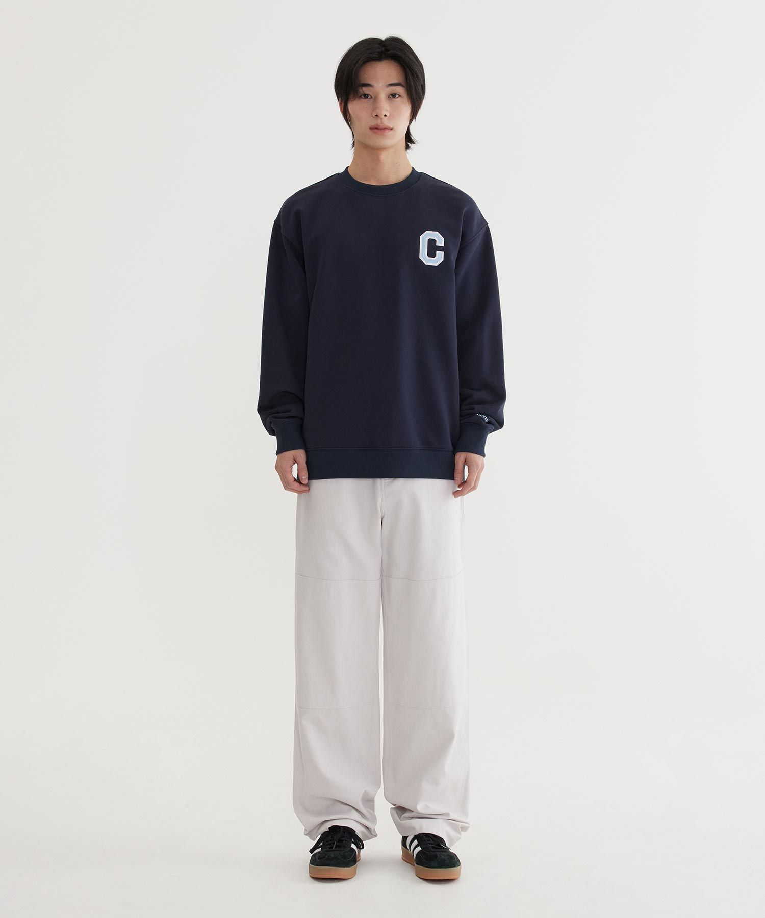 スウェット・トレーナー COVERNAT Arch Logo Man to Man Dark Navy MUSINSA | COVERNAT C Logo Man to Man Dark Navy