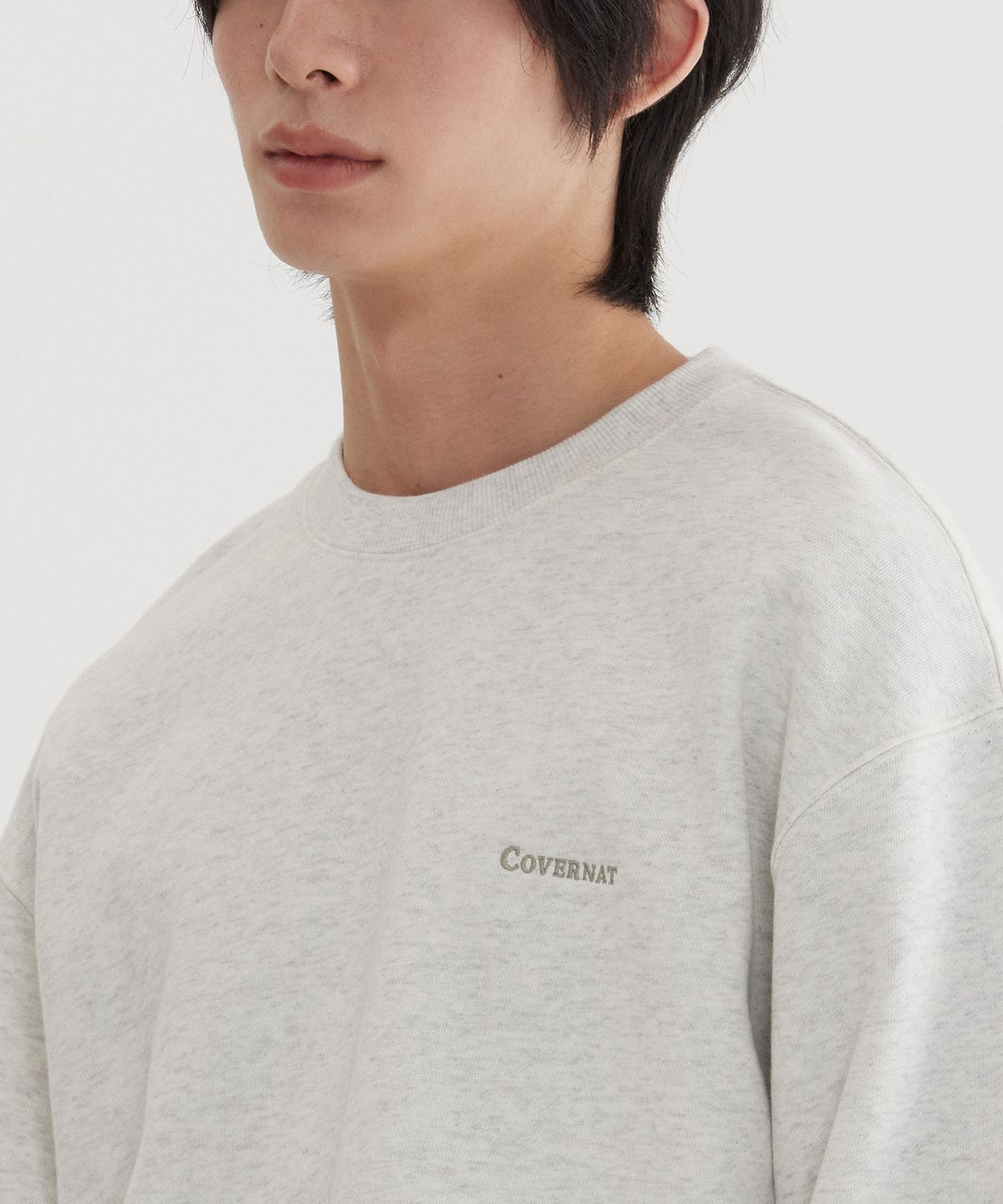 커버낫(COVERNAT) 스몰 어센틱 맨투맨 Oatmeal