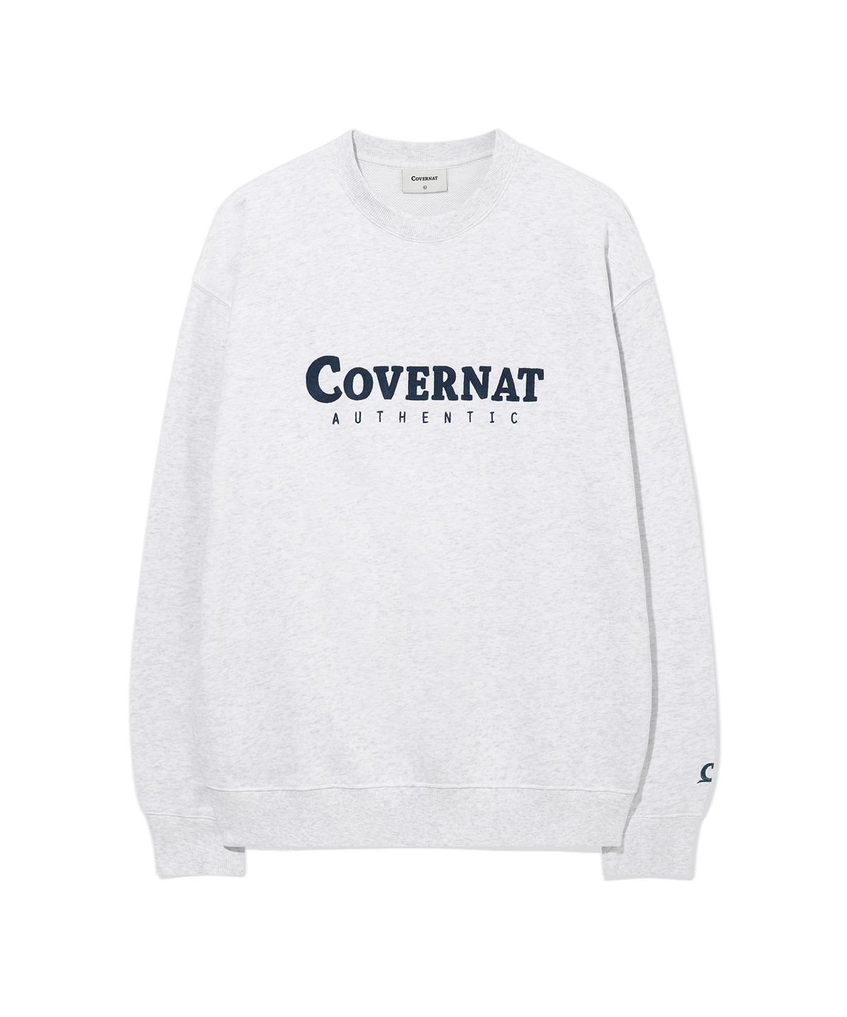 커버낫(COVERNAT) 어센틱 로고 맨투맨 Heather Gray