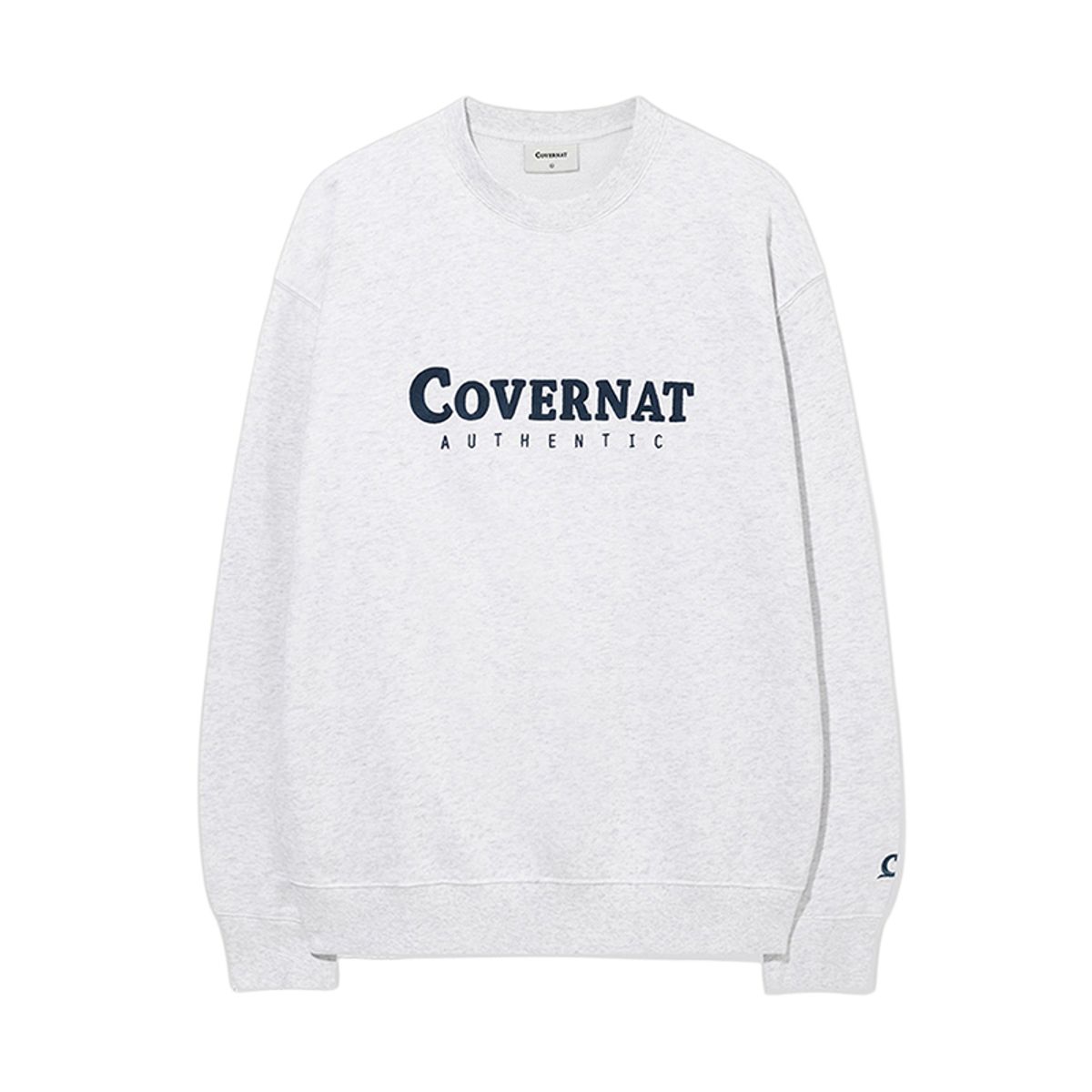커버낫(COVERNAT) 어센틱 로고 맨투맨 Heather Gray