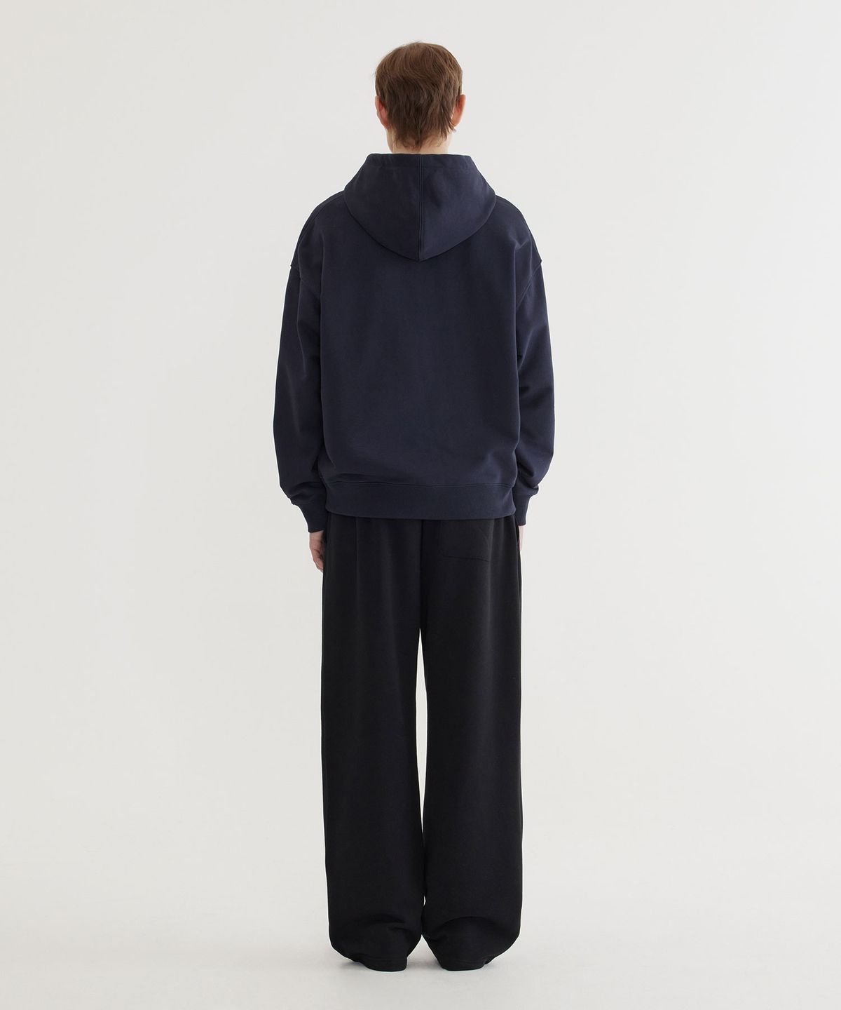 커버낫(COVERNAT) 아치 로고 드롭핏 후디 Dark Navy