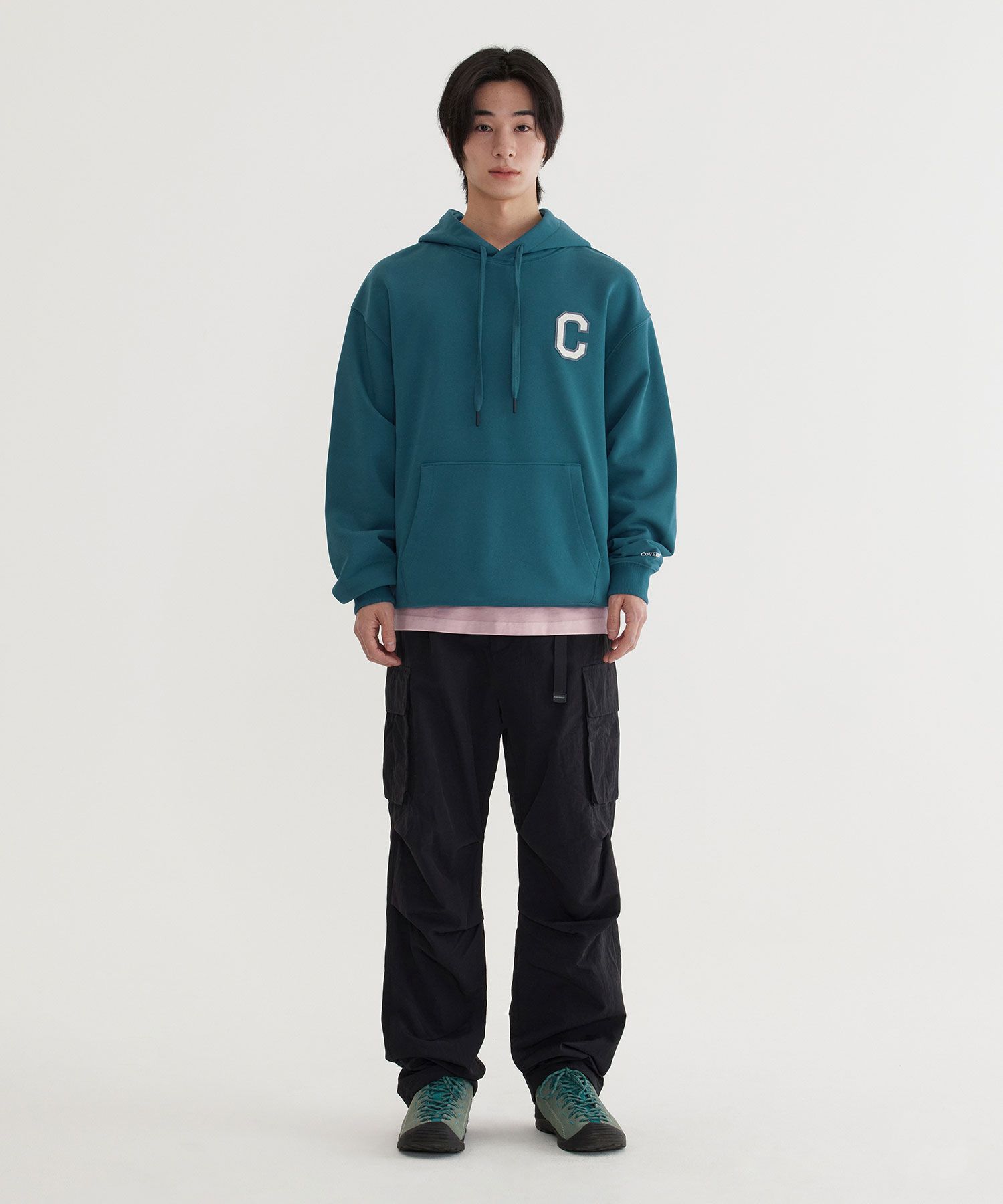 パーカー・フーディ COVERNAT C Logo Hoodie Turquoise MUSINSA | COVERNAT C Logo Hoodie Turquoise