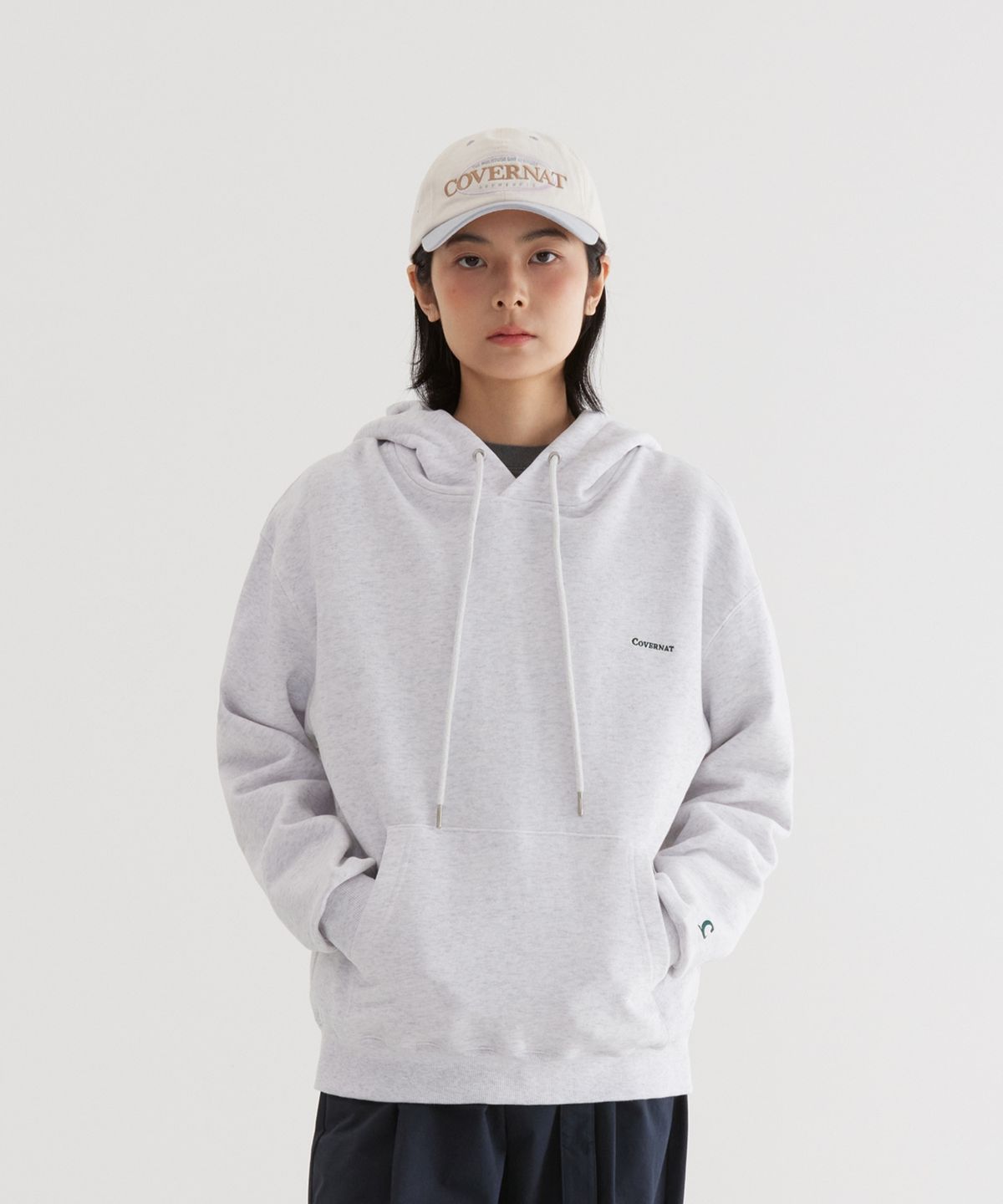 커버낫(COVERNAT) 스몰 어센틱 후디 Heather Gray