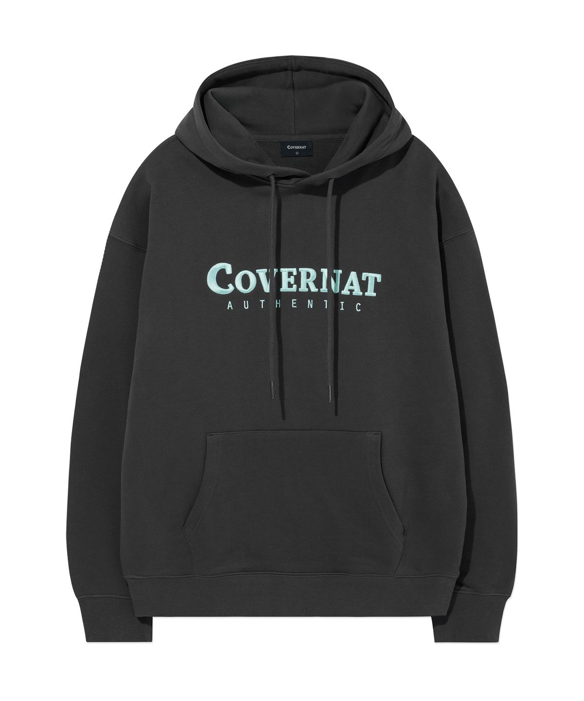 커버낫(COVERNAT) 어센틱 로고 후디 Charcoal