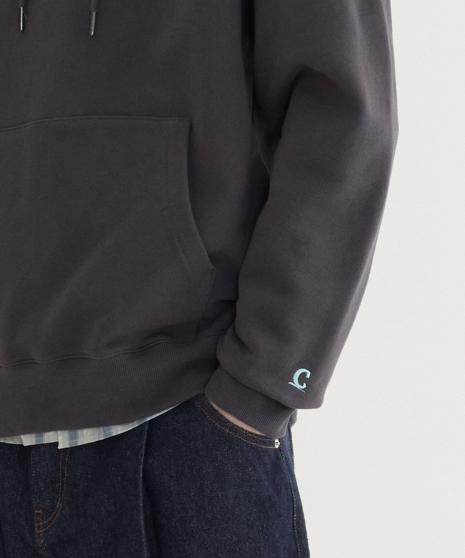 パーカー・フーディ COVERNAT Authentic Logo Hoodie Charcoal MUSINSA | COVERNAT Authentic Logo Hoodie Charcoal