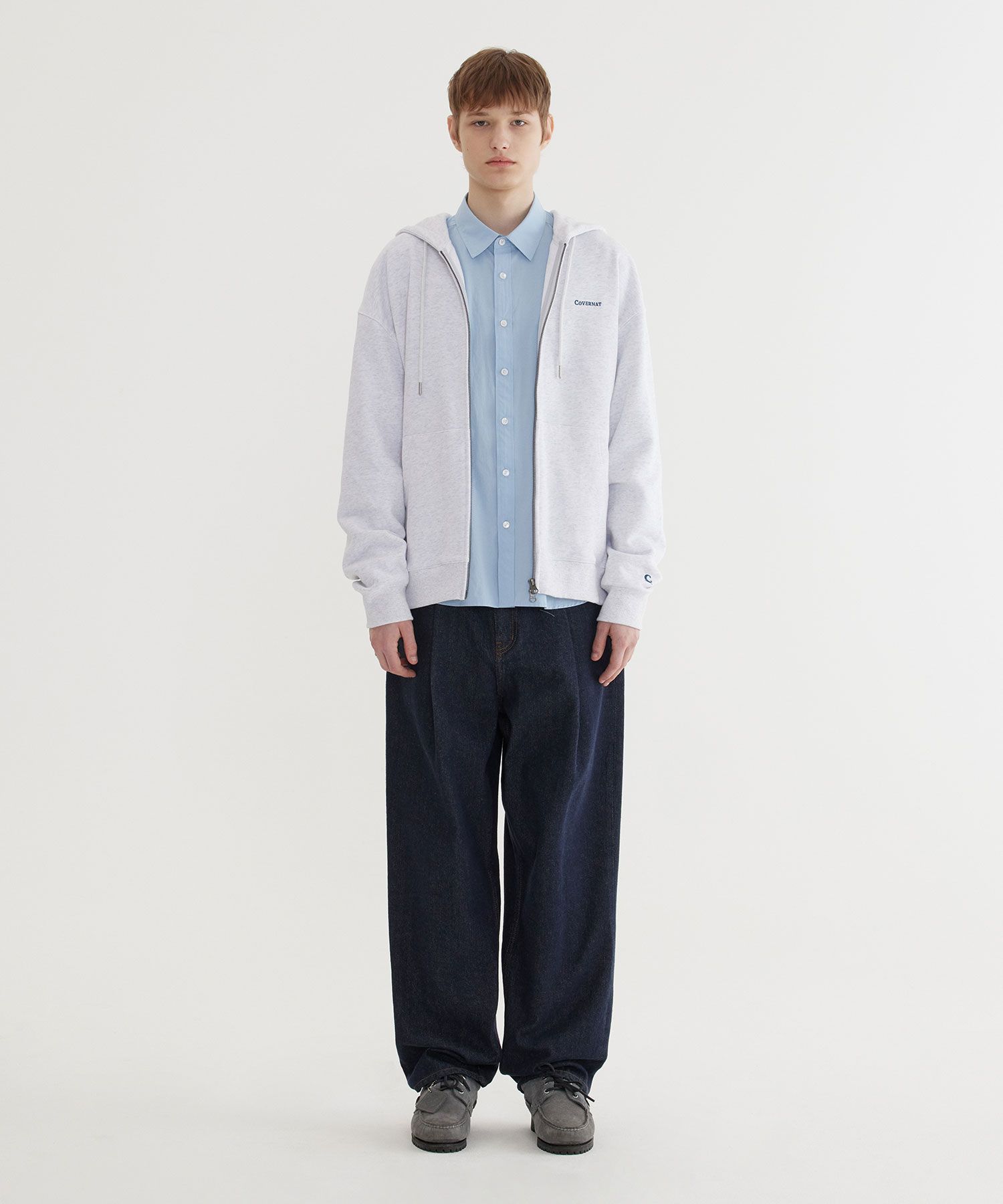 スウェット・トレーナー COVERNAT Small Authentic Sweatshirt 5SA132 MUSINSA | COVERNAT Small Authentic Logo Sweatshirt Light Blue