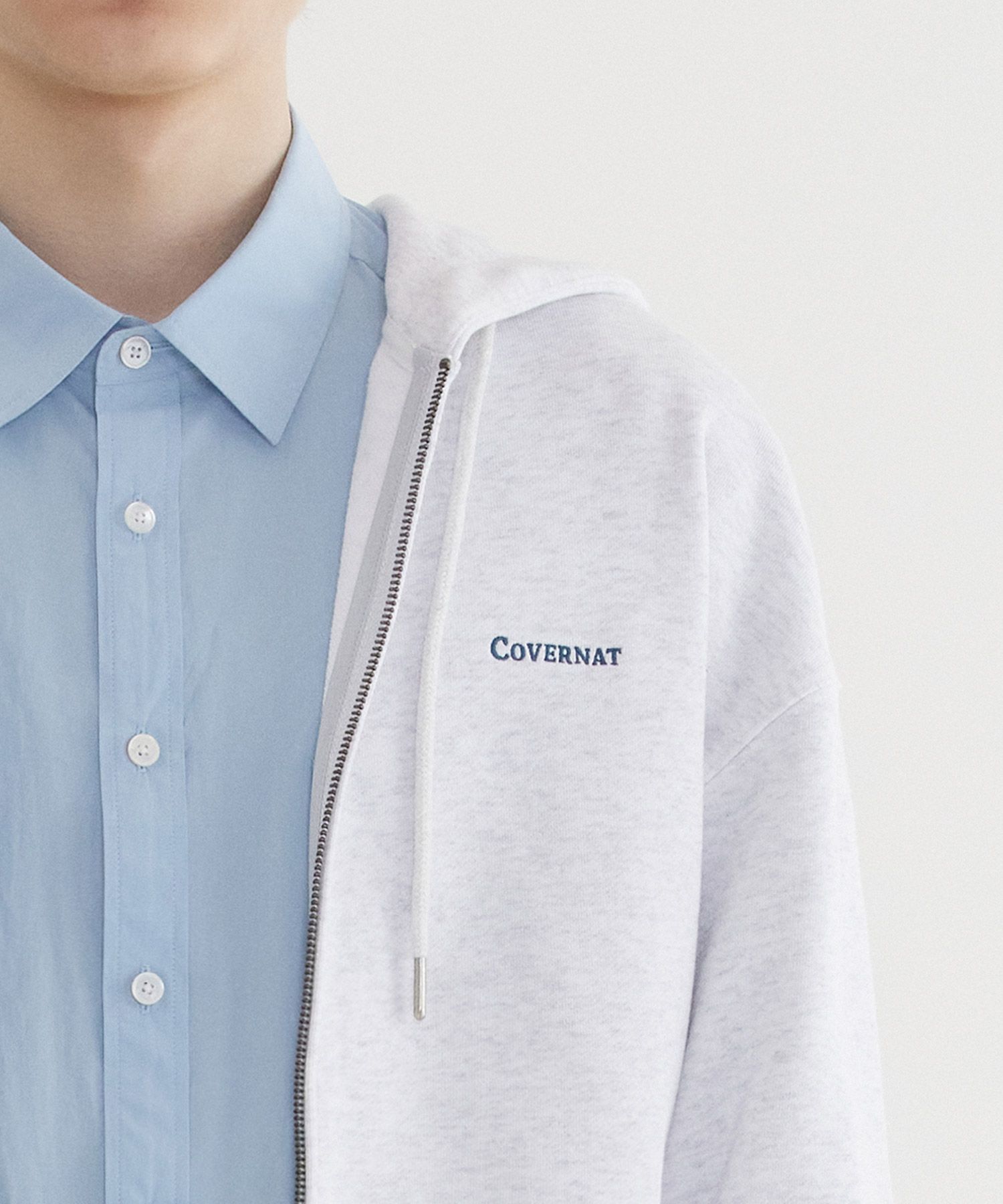 パーカー・フーディ COVERNAT Small Authentic Hoodie Heather Gray MUSINSA | COVERNAT Small Authentic Hoodie Heather Gray