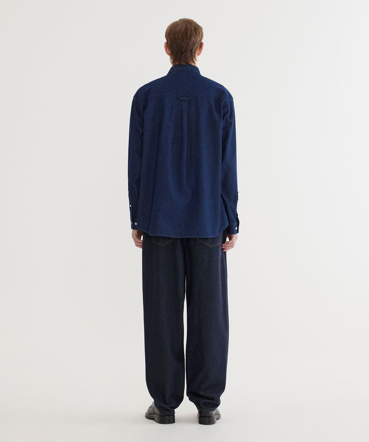 커버낫(COVERNAT) C 로고 데님 셔츠 Indigo