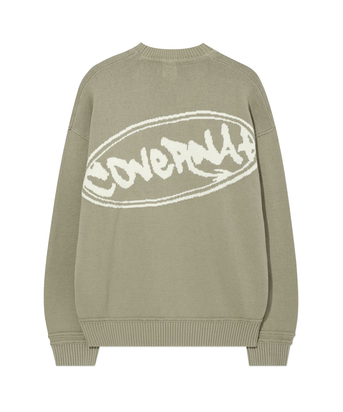 커버낫(COVERNAT) 그래피티 크루넥 니트 Light Khaki