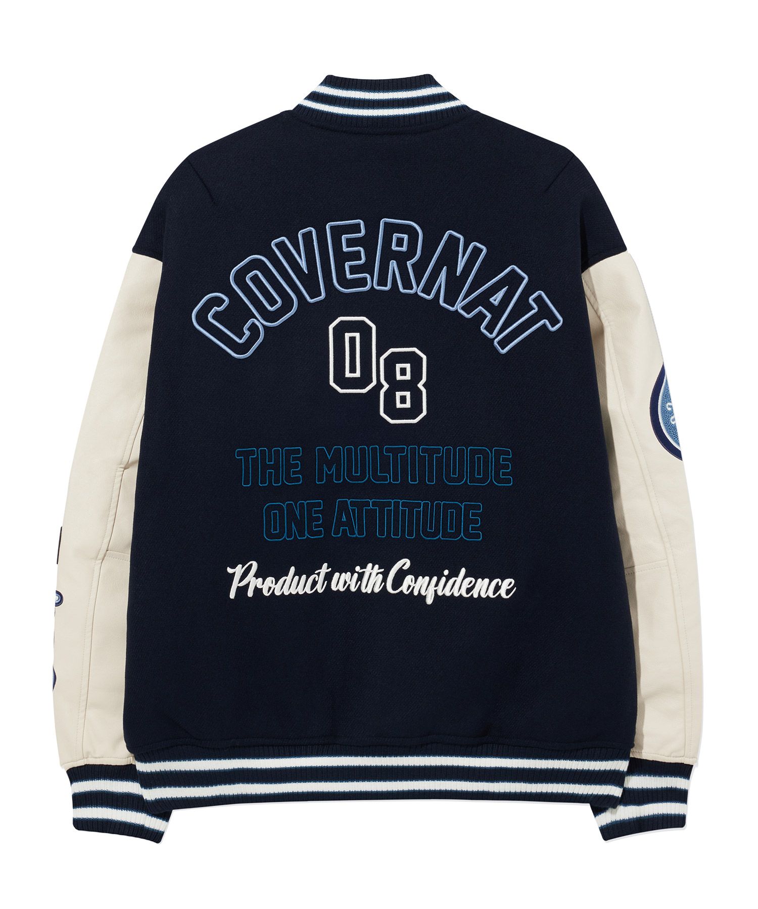 MUSINSA | COVERNAT Multi Graphic Wool Varsity Dark Navy