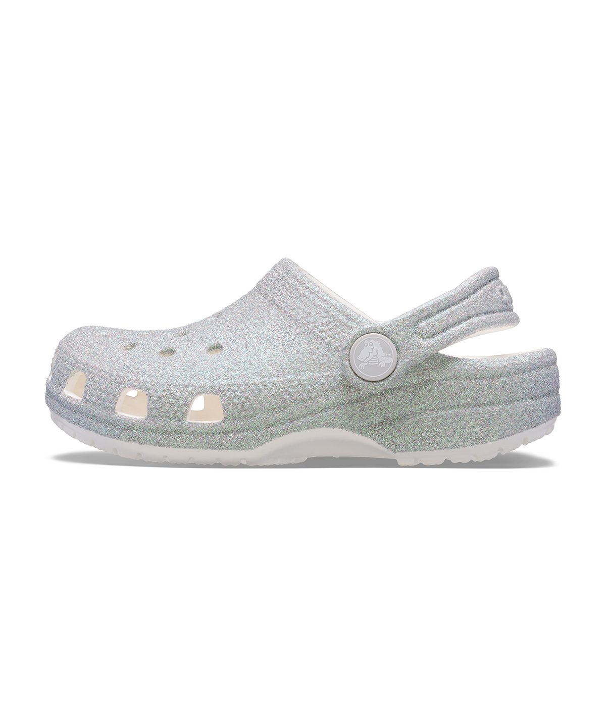 크록스키즈(CROCS KIDS) 클래식 이리데슨트 글리터 클로그 토들러 - 화이트 / 210985-100