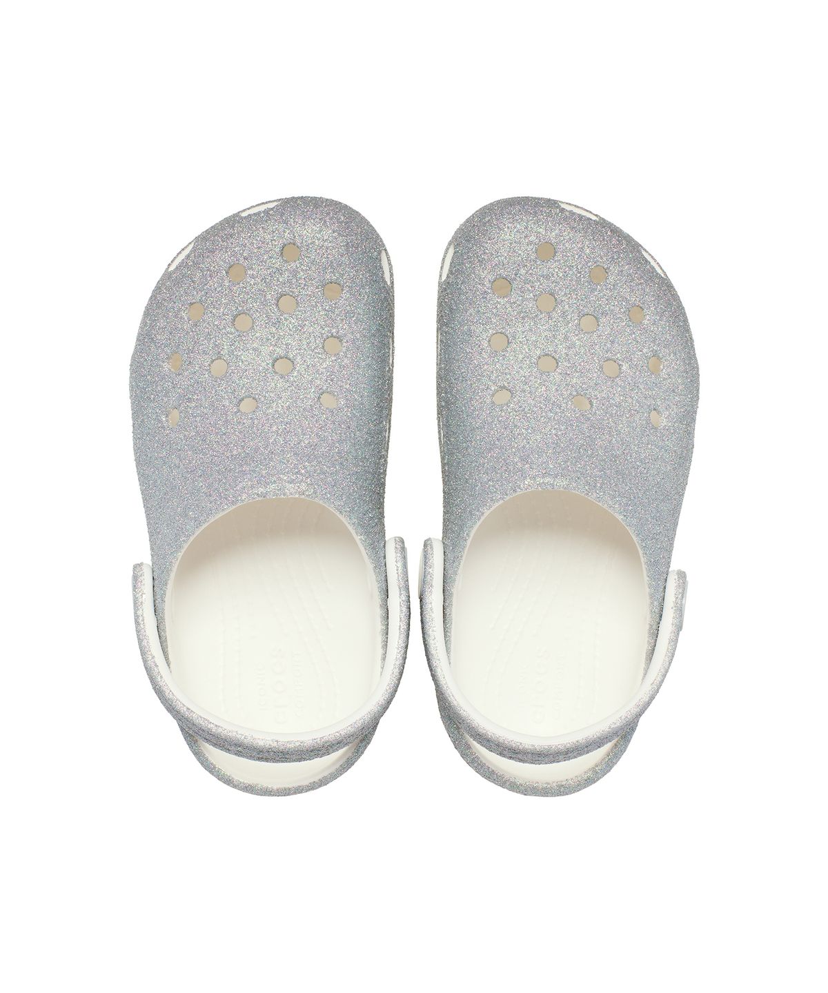 크록스키즈(CROCS KIDS) 클래식 이리데슨트 글리터 클로그 토들러 - 화이트 / 210985-100