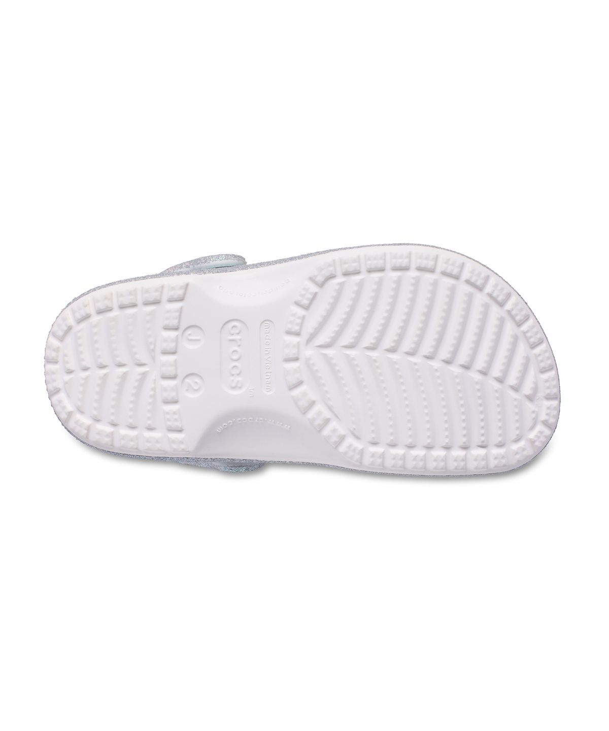 크록스키즈(CROCS KIDS) 클래식 이리데슨트 글리터 클로그 토들러 - 화이트 / 210985-100