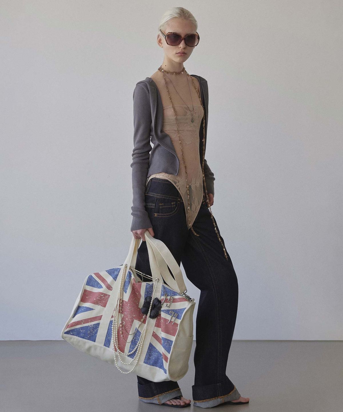 스컬프터(SCULPTOR) Naughty Girl Tote Bag Union Jack