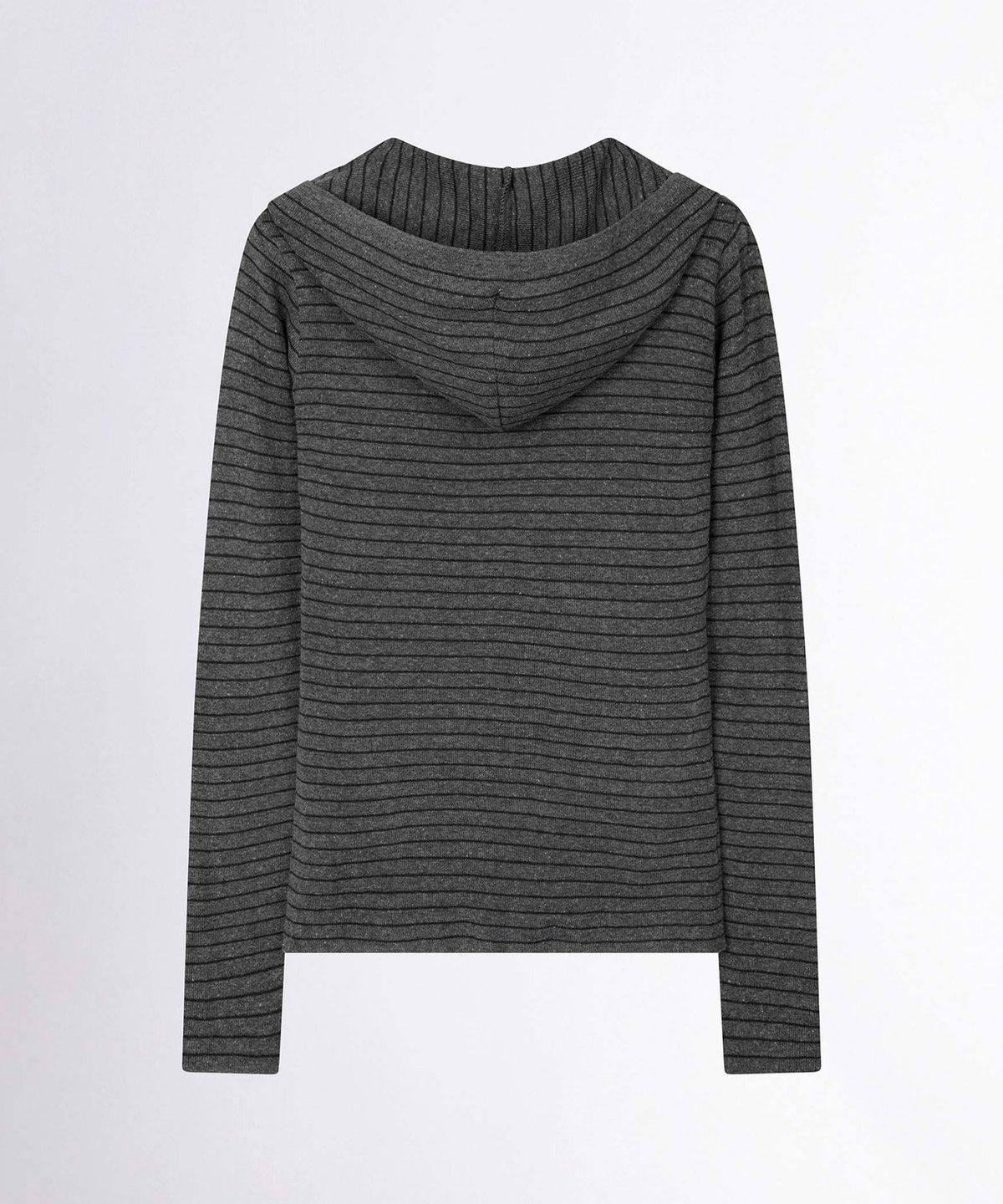 스컬프터(SCULPTOR) Knitted Stripe Hoodie Charcoal/Black