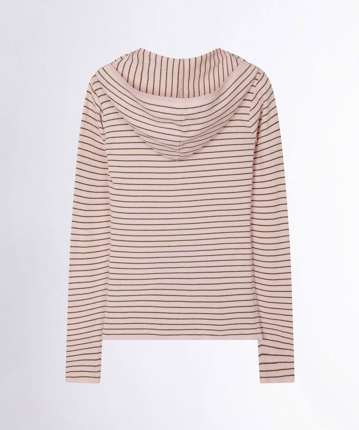 스컬프터(SCULPTOR) Knitted Stripe Hoodie Pink/Brown
