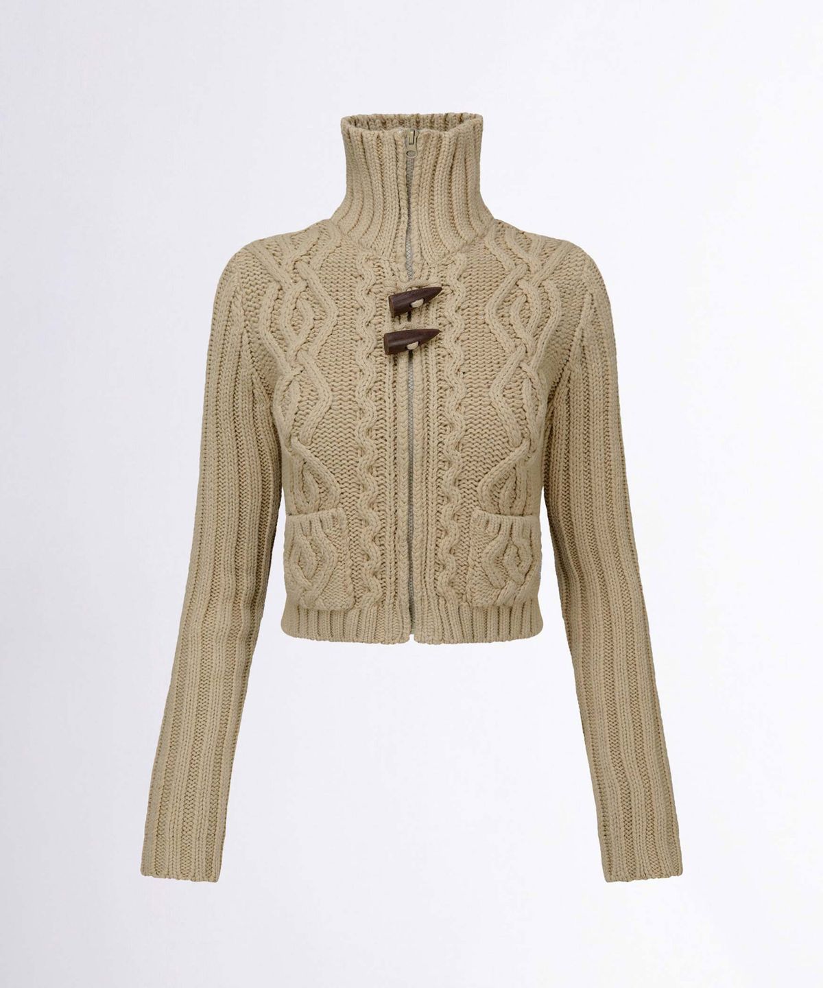 스컬프터(SCULPTOR) Two Way Cable Cardigan Natural