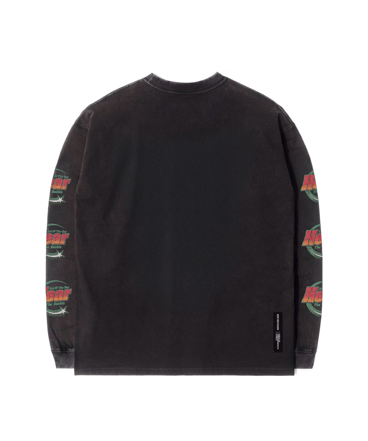 큐티에잇 가먼츠(QT8 GARMENTS) RG Hear the Bubble AQ Washed Long Sleeve (Black)