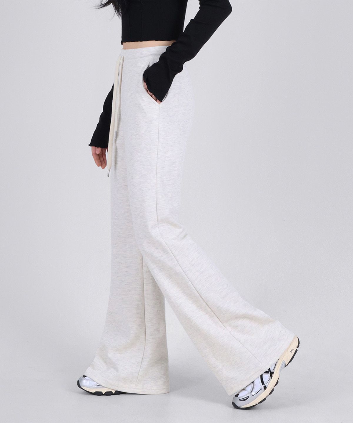 포더핏(FOR THE FIT) 부츠컷 스웨트 팬츠_오트밀
