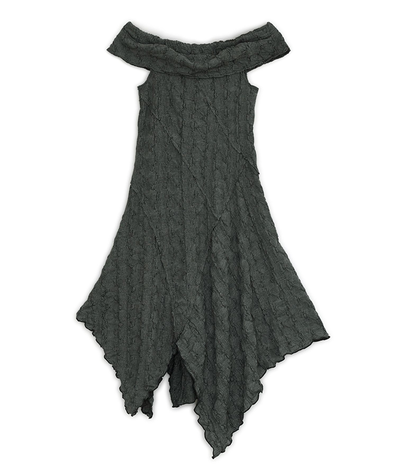 ◆25SS HUG YOUR SKIN Drawstring Off-Shoulder Dress/3色◆ MUSINSA | HUG YOUR SKIN Drawstring Off-Shoulder Dress (Charcoal)