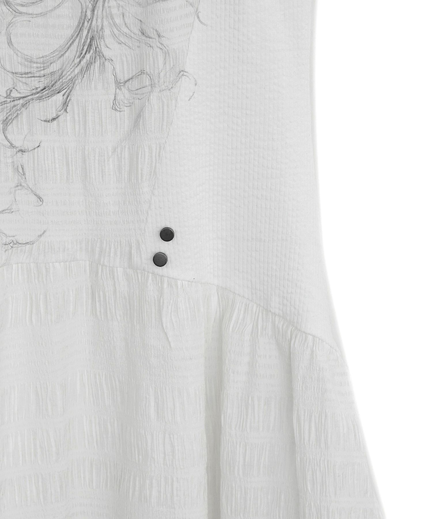 MUSINSA | HUG YOUR SKIN Flared V-Neck Sleeveless (White)