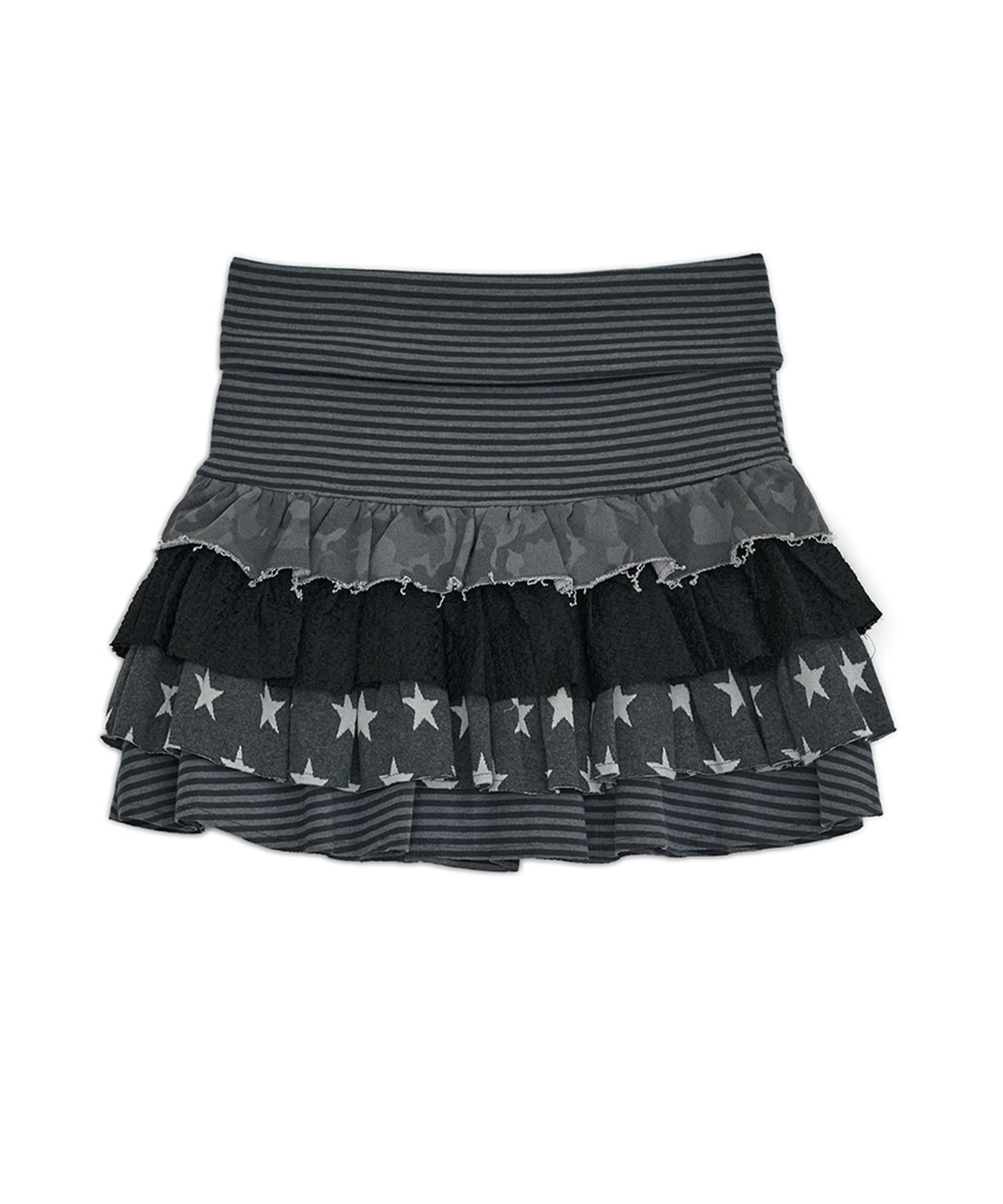 スカート [oheshio] HUG YOUR SKIN coyseio MUSINSA | HUG YOUR SKIN Layered Kankang Skirt (Charcoal)