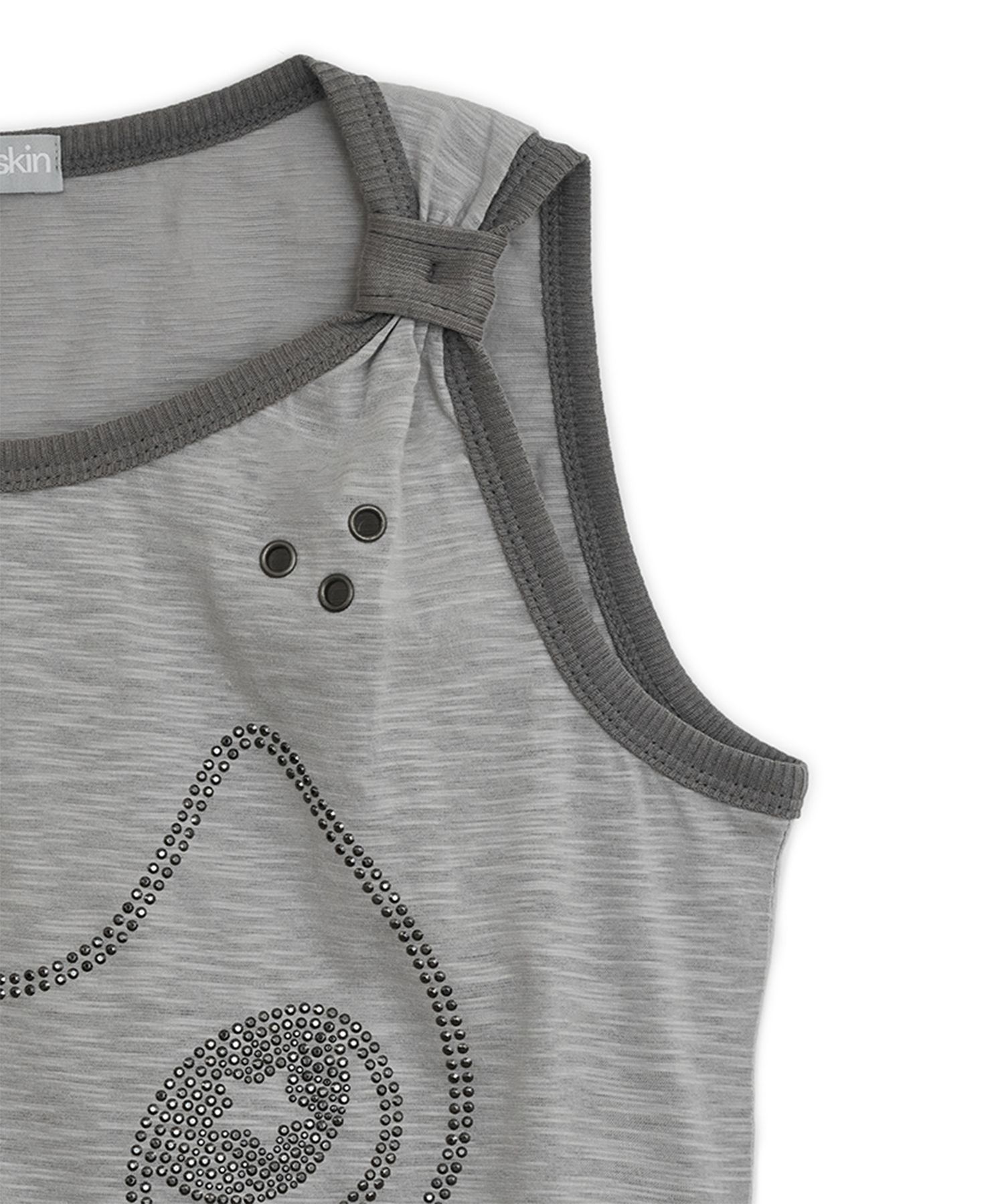 MUSINSA | HUG YOUR SKIN Hugging Hotfix Sleeveless (Gray)