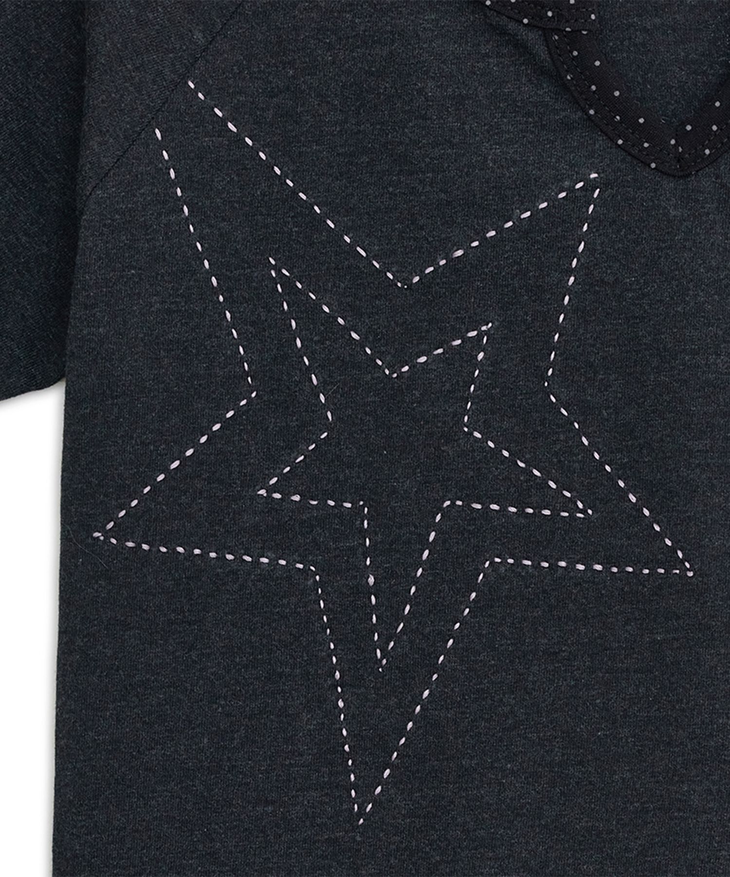 【HUGYOURSKIN】Star Stitch Top (Charcoal) MUSINSA | HUG YOUR SKIN Star Stitch Top (Charcoal)