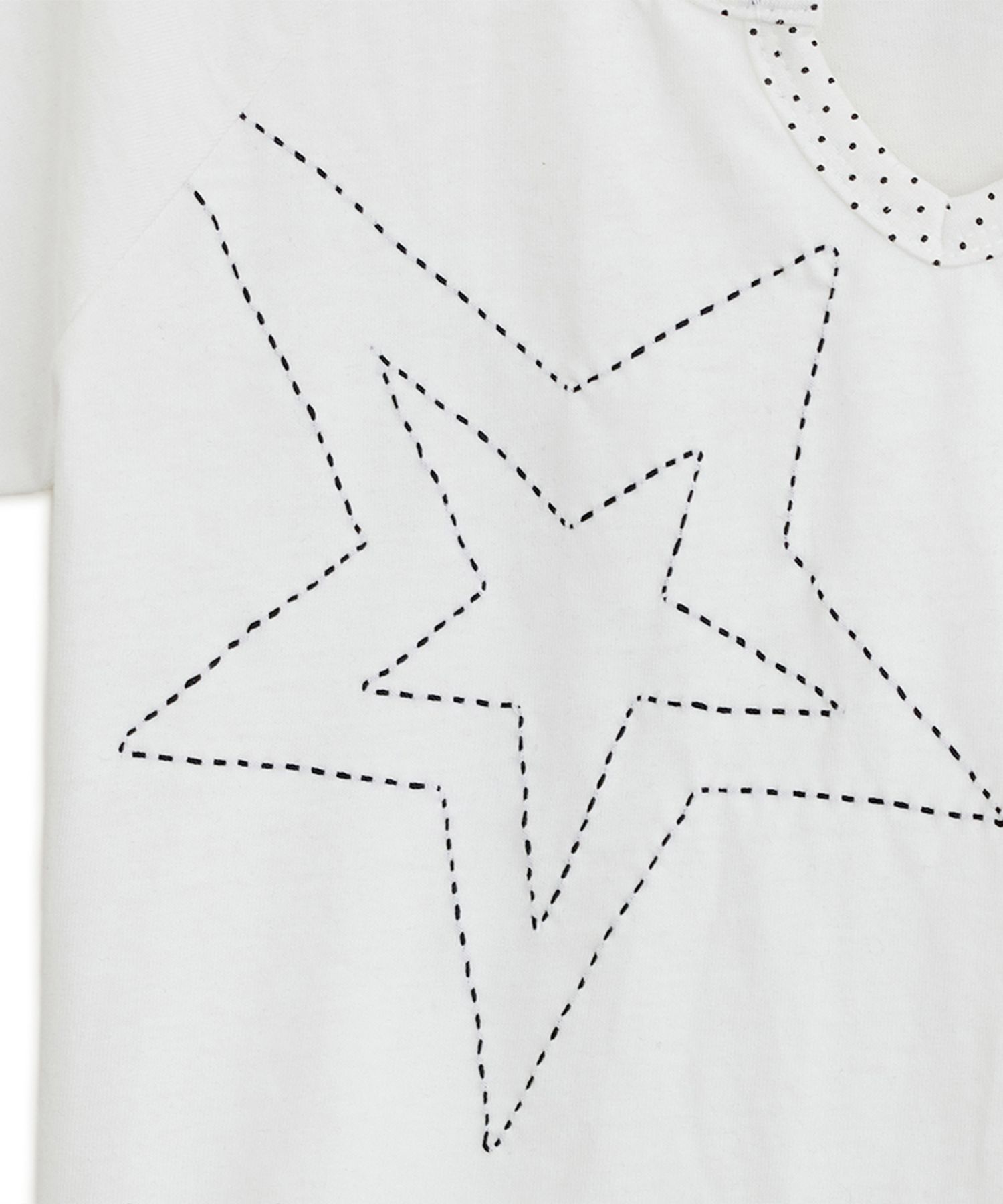 hug your skin☆Star stitched top MUSINSA公式 | HUG YOUR SKIN Star Stitch Top (White)
