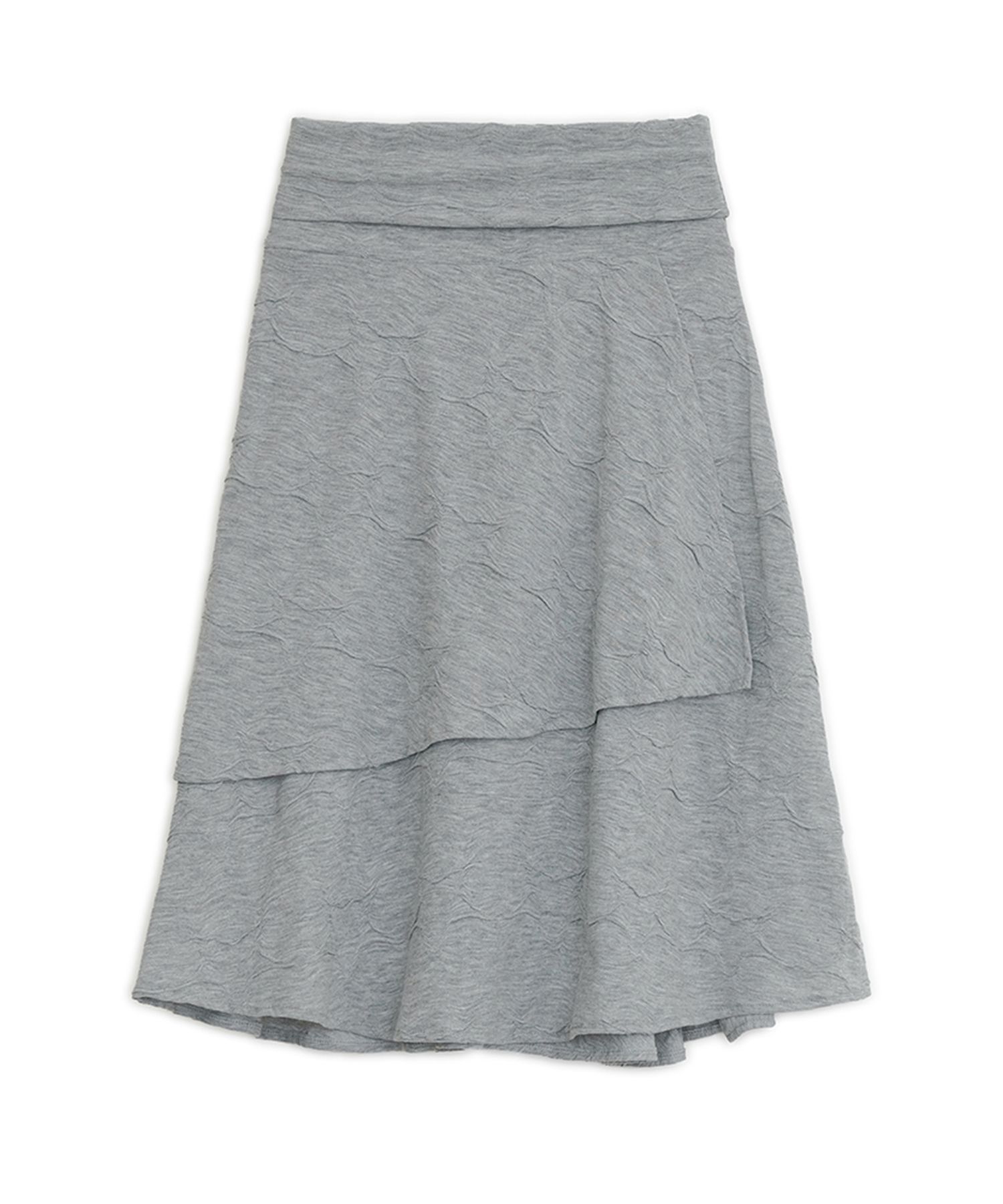 MUSINSA | HUG YOUR SKIN Star Flared Midi Skirt (Grey)