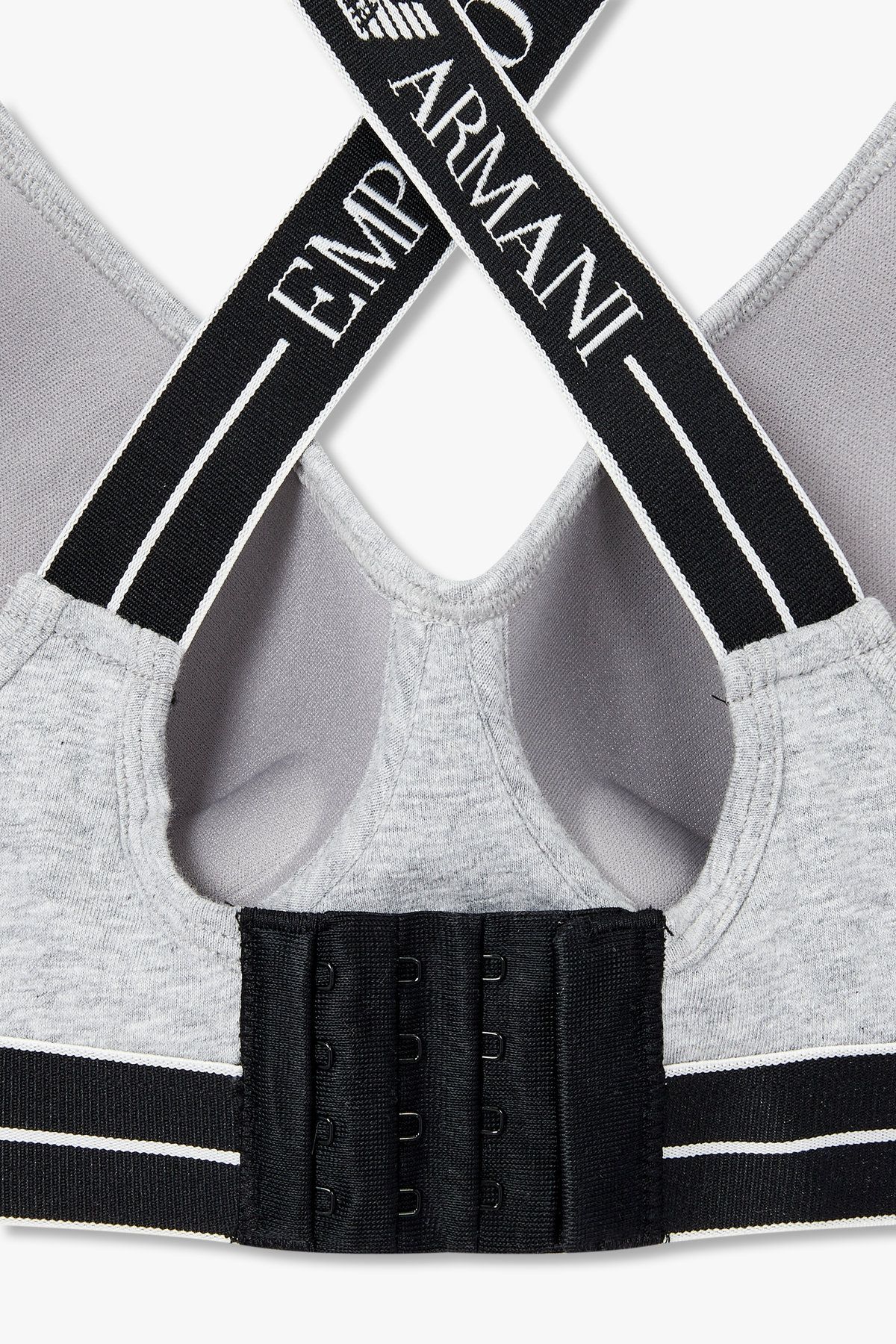 엠포리오 아르마니 언더웨어(EMPORIO ARMANI UNDERWEAR) 여성 라인 밴딩 패디드 트라이앵글 브라_멜란지 그레이 0825181516
