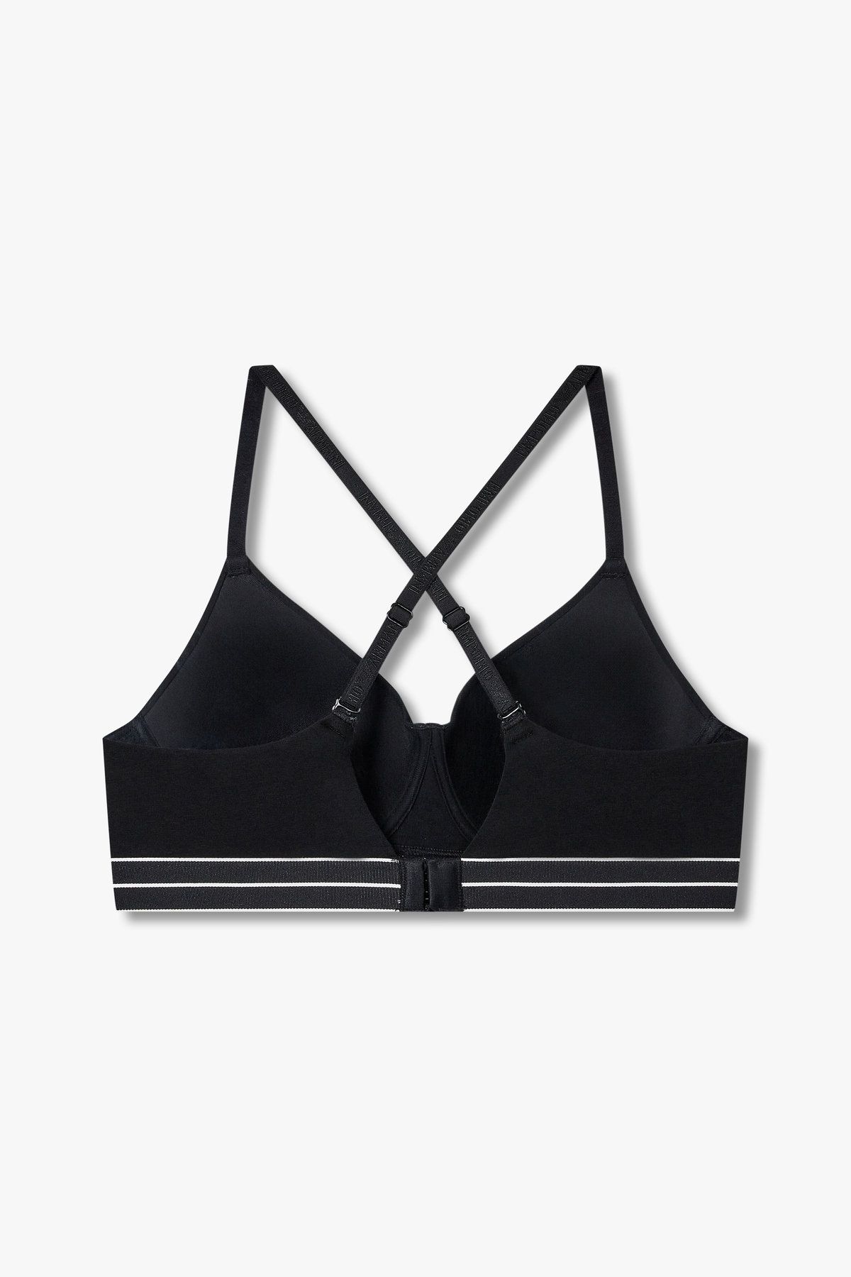 엠포리오 아르마니 언더웨어(EMPORIO ARMANI UNDERWEAR) 여성 라인 밴딩 패디드 소프트 컨투어 브라_블랙 0825181520