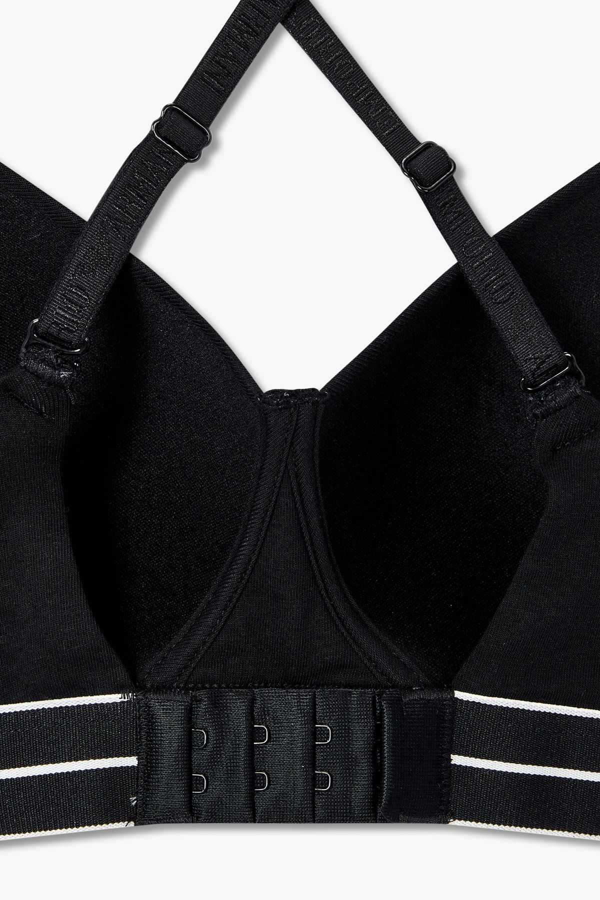 엠포리오 아르마니 언더웨어(EMPORIO ARMANI UNDERWEAR) 여성 라인 밴딩 패디드 소프트 컨투어 브라_블랙 0825181520
