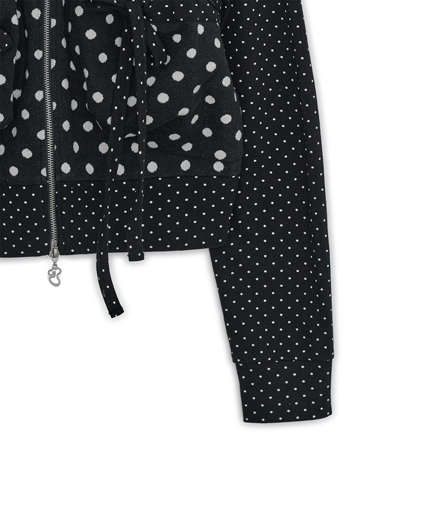 ☆hug your skin☆ Dot big pocket hooded zip-up black MUSINSA | HUG YOUR SKIN Dot Big Pocket Hoodie (Black)