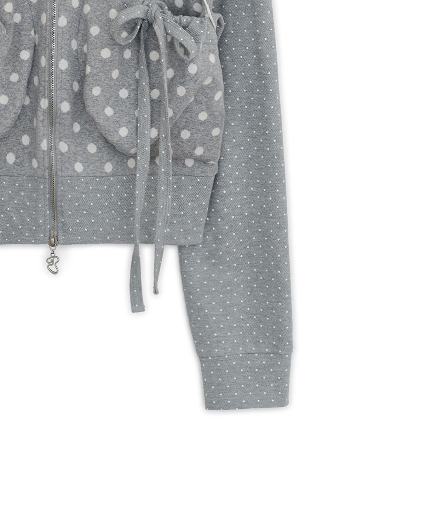 トップス hugyourskin Dot big pocket hoodie zip-up MUSINSA | HUG YOUR SKIN Dot Big Pocket Hoodie (Gray)