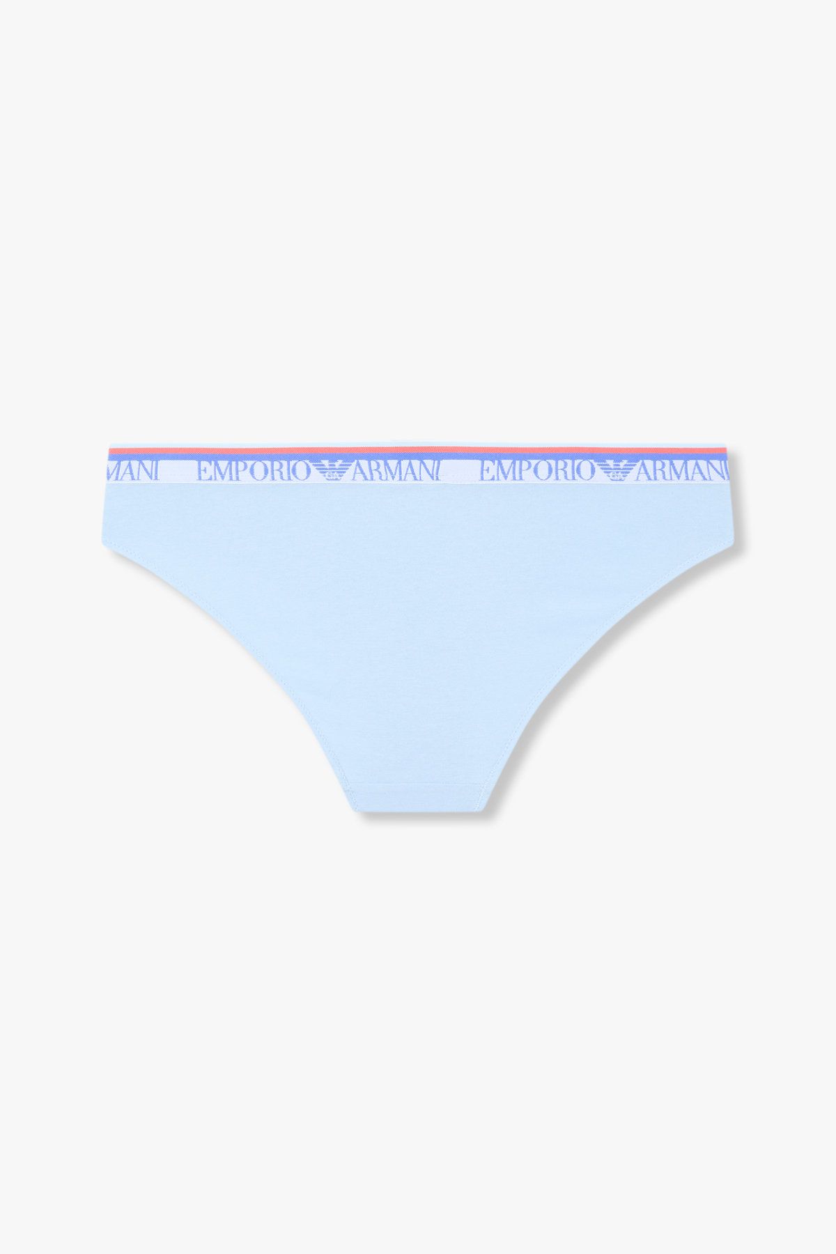 엠포리오 아르마니 언더웨어(EMPORIO ARMANI UNDERWEAR) 여성 스트라이프 밴딩 코튼 브리프_라이트 블루 0825111524