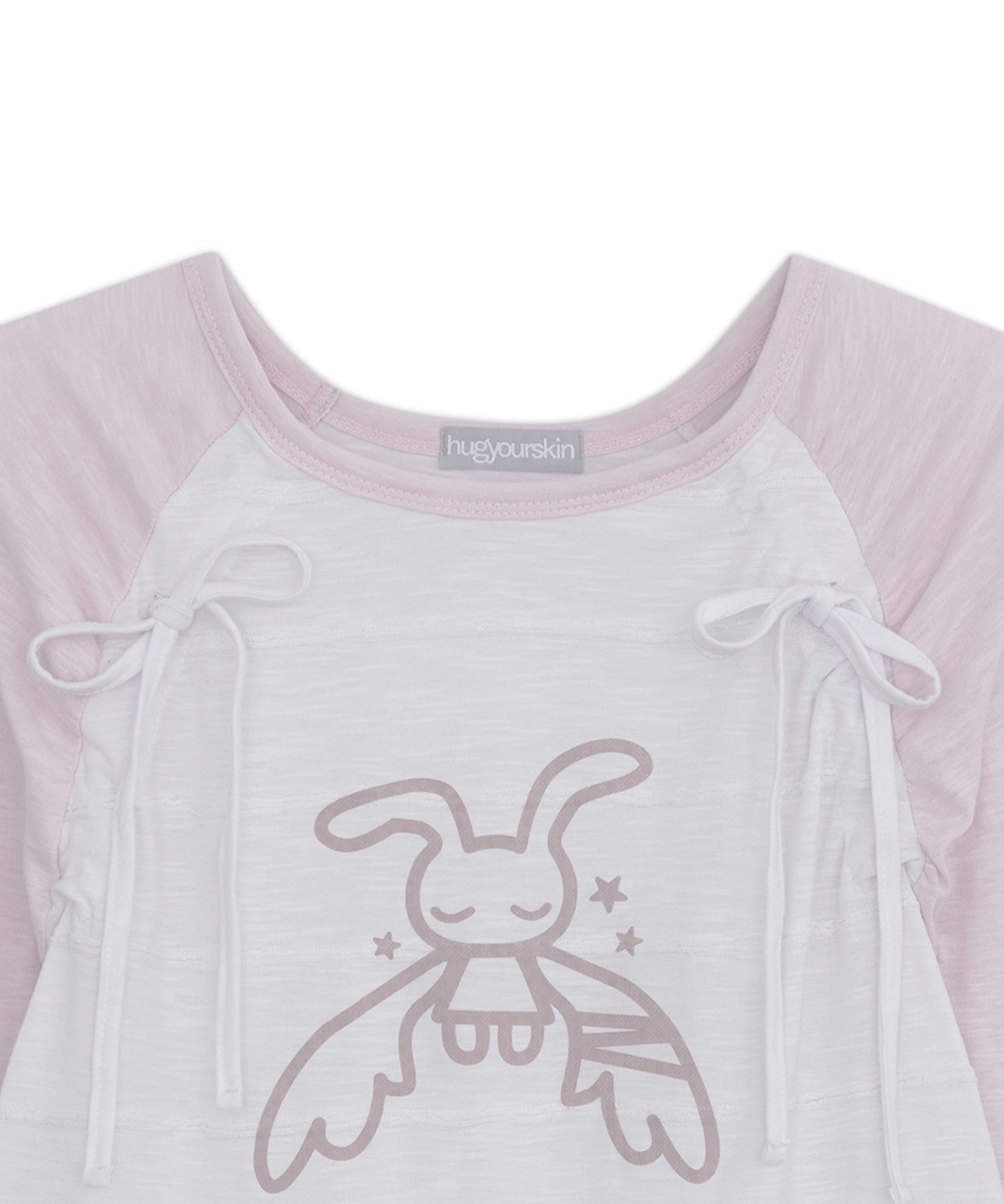 MUSINSA | HUG YOUR SKIN Angel Patch Raglan Dress (White Pink)