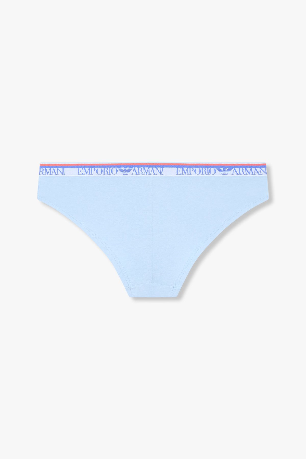 엠포리오 아르마니 언더웨어(EMPORIO ARMANI UNDERWEAR) 여성 스트라이프 밴딩 코튼 치키 팬츠_라이트 블루 0825112524